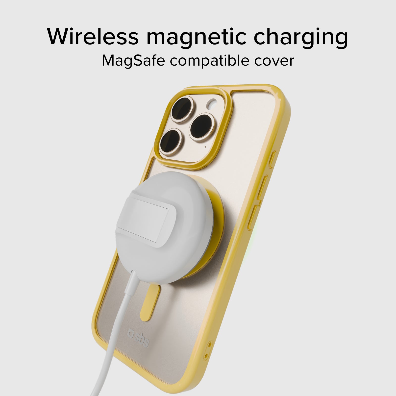 Case für iPhone 16 Pro mit farbigen Rändern, kompatibel mit MagSafe Aufladung