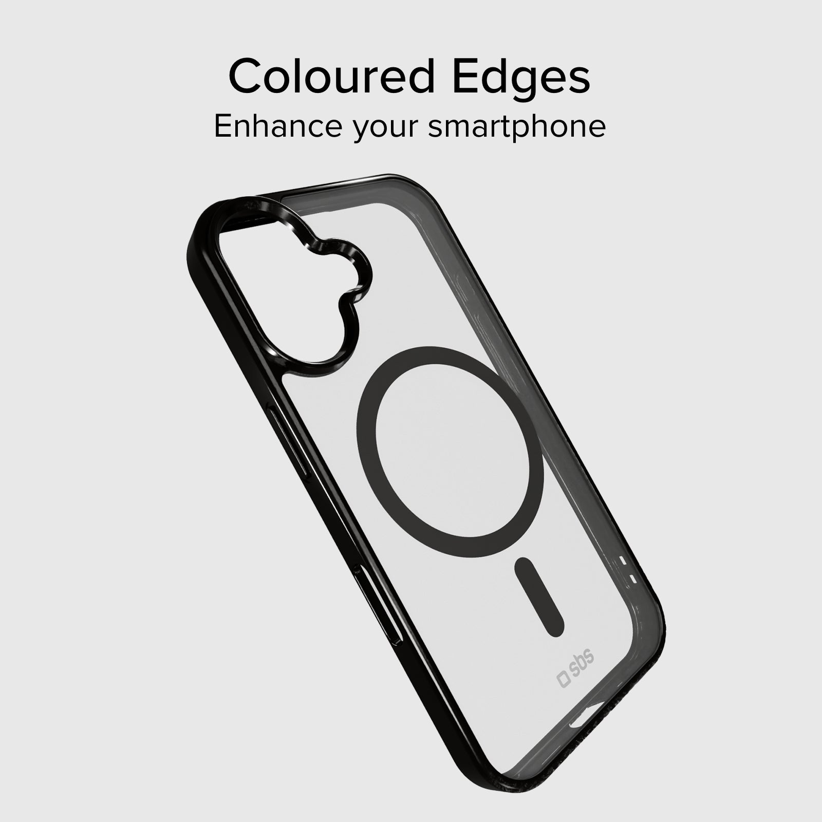 Funda para iPhone 16 Plus con bordes de color, compatible con carga MagSafe