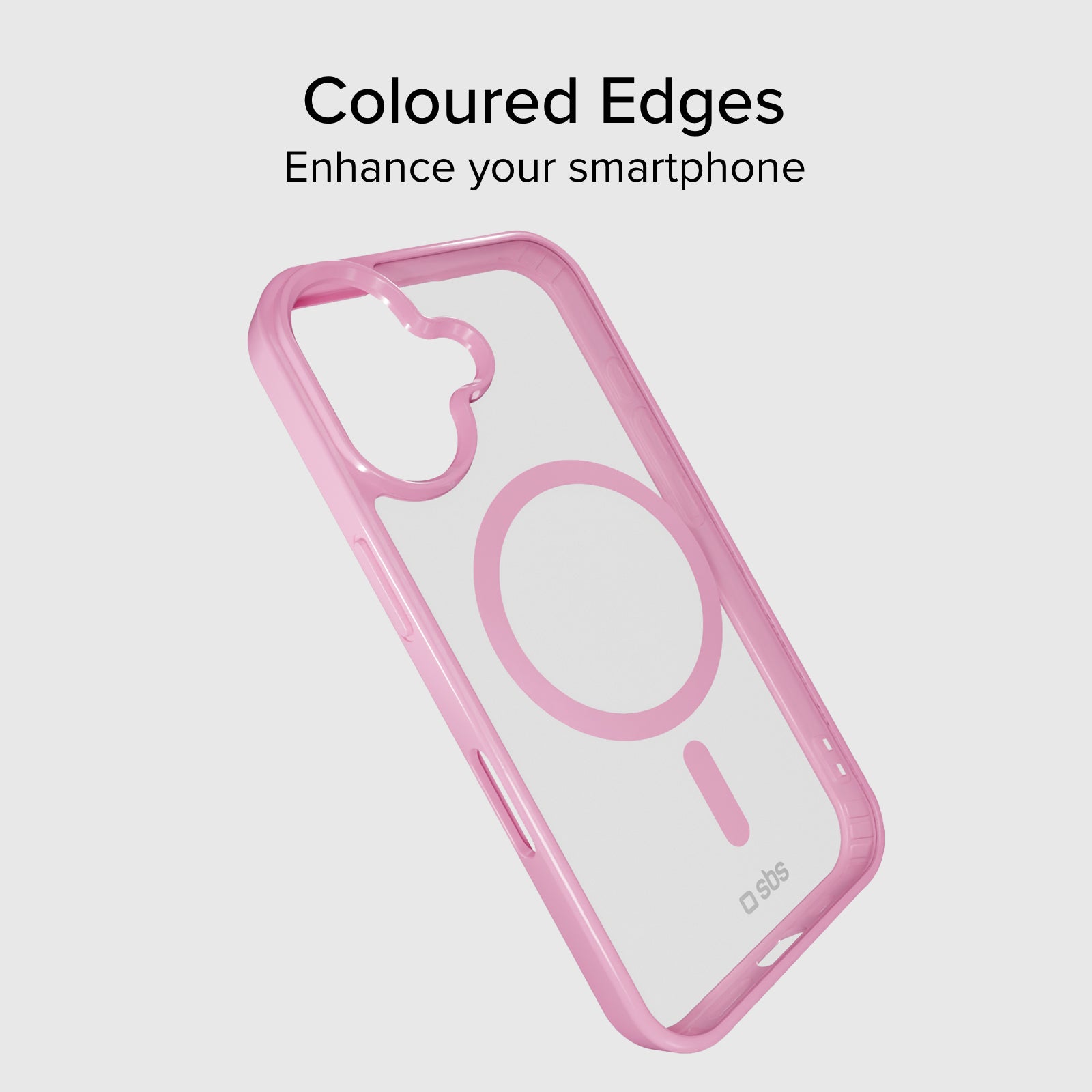 Funda para iPhone 16 Plus con bordes de color, compatible con carga MagSafe