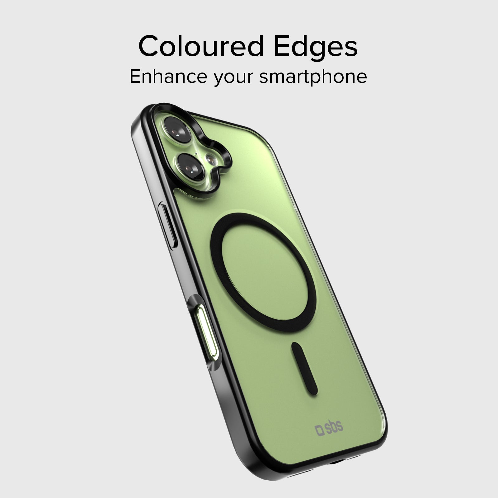 Cover for iPhone 17 with coloured edges compatible with MagSafe charging
