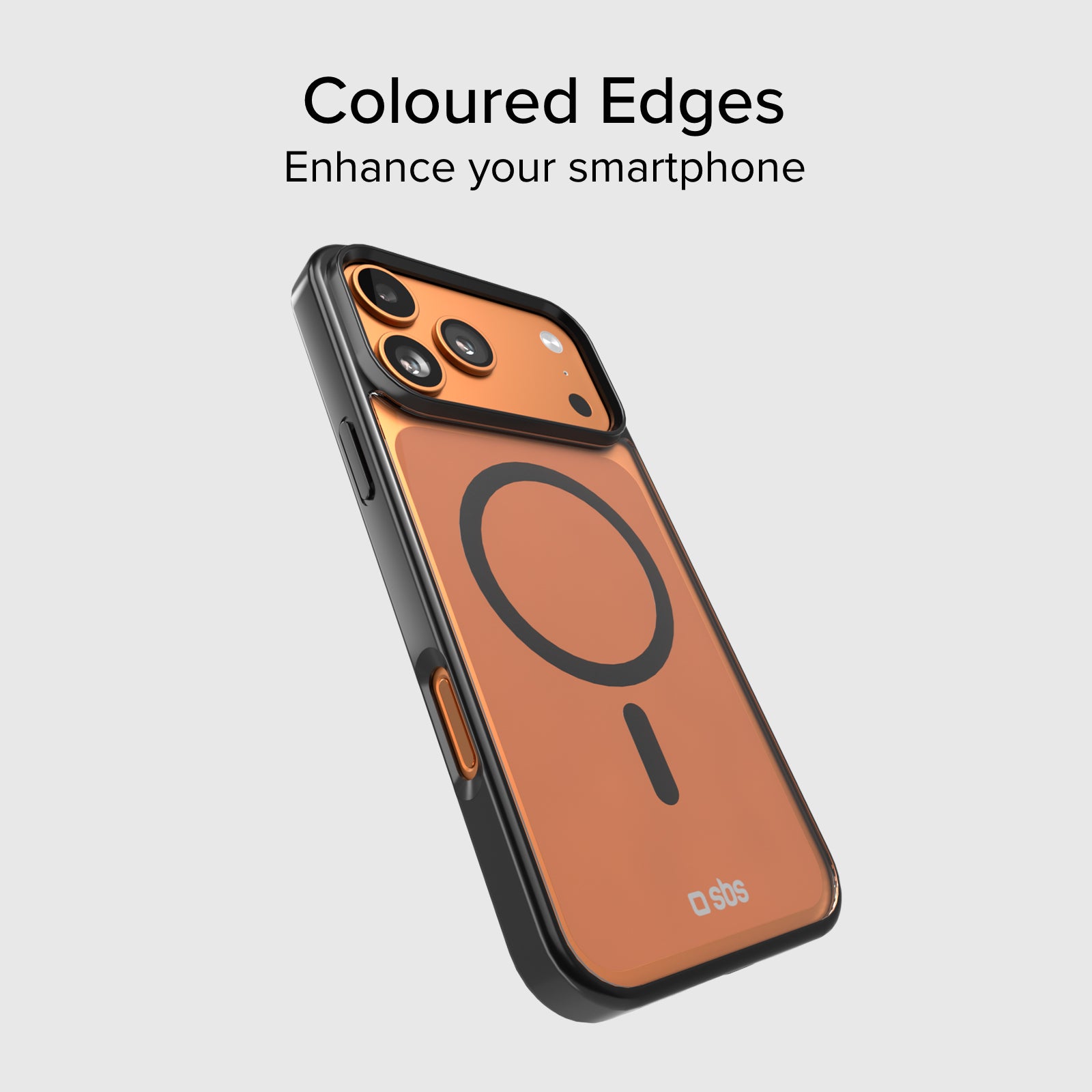 Cover for iPhone 17 Pro Max with coloured edges compatible with MagSafe charging