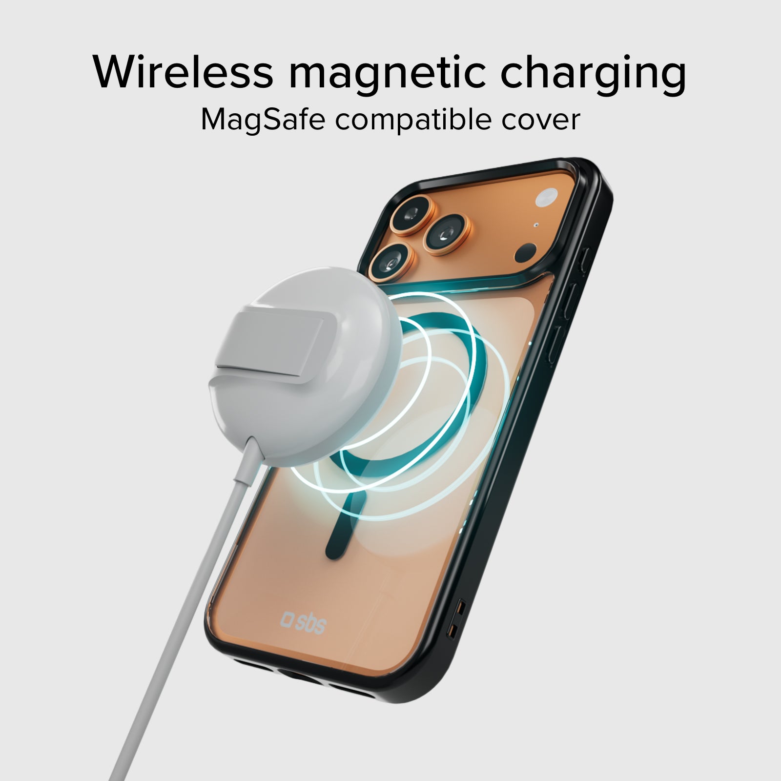 Cover for iPhone 17 Pro Max with coloured edges compatible with MagSafe charging