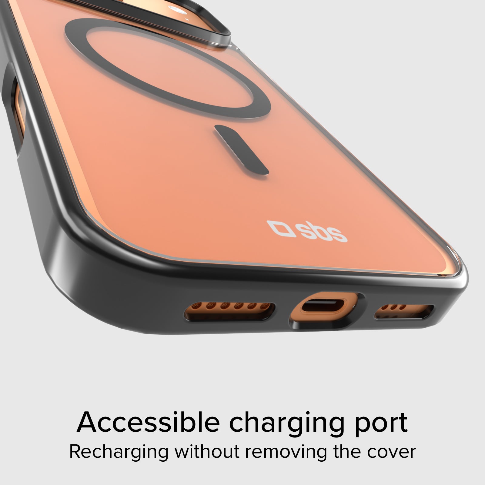 Cover for iPhone 17 Pro Max with coloured edges compatible with MagSafe charging