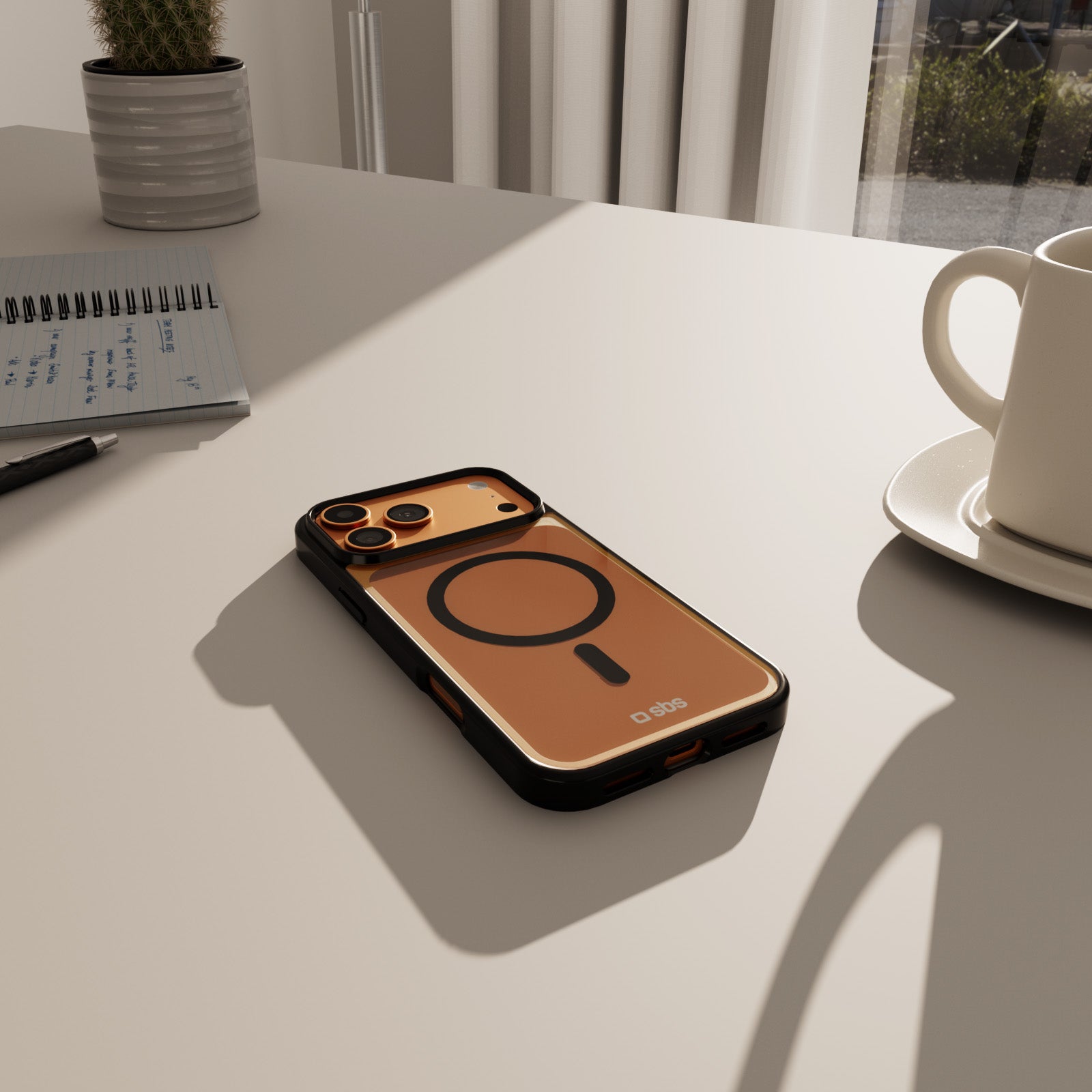 Cover for iPhone 17 Pro Max with coloured edges compatible with MagSafe charging