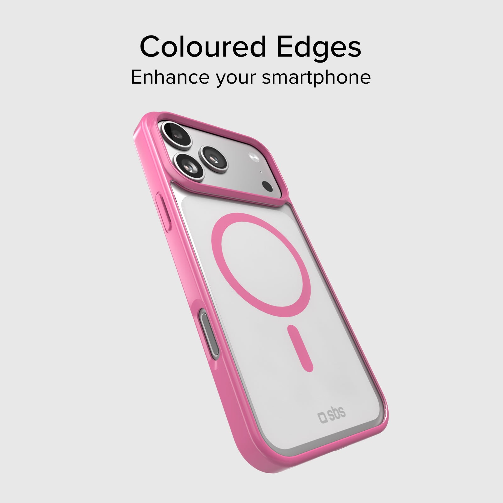 Cover for iPhone 17 Pro Max with coloured edges compatible with MagSafe charging