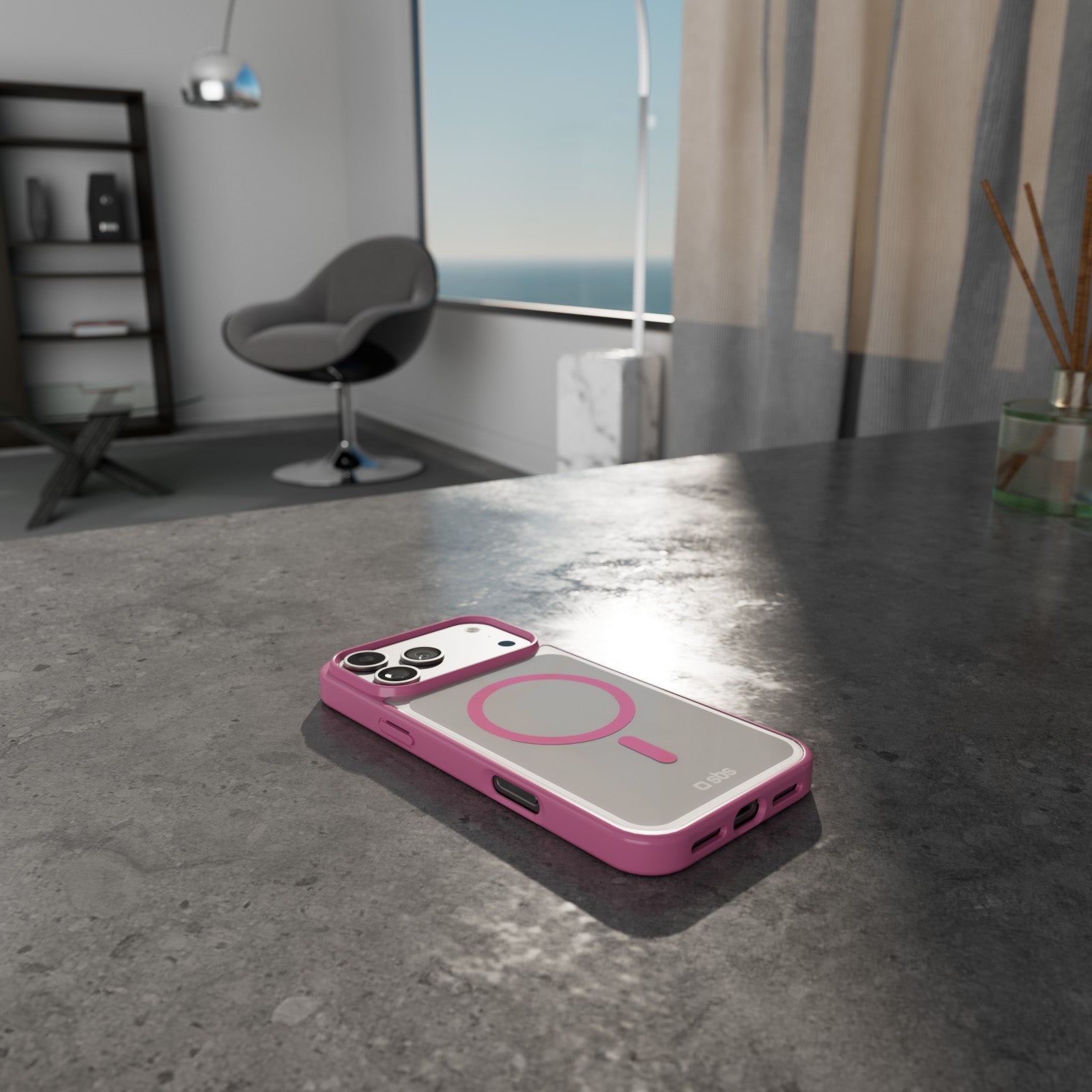 Cover for iPhone 17 Pro Max with coloured edges compatible with MagSafe charging