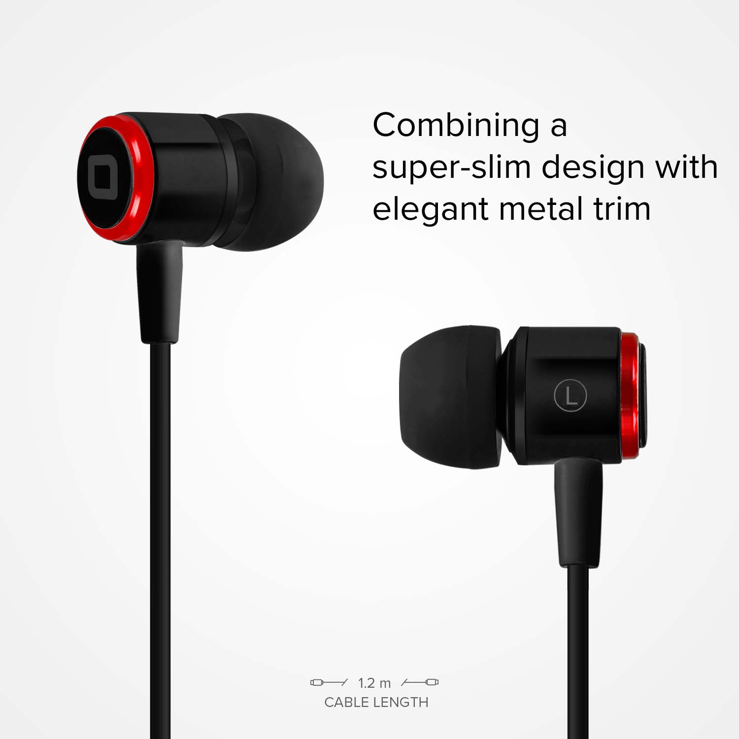 Kopfhörer mit Kabel, Stereo In-Ear Studio Mix 100, 3,5 mm Klinkenstecker mit Mikrofon und Taste zur Gesprächsannahme/ -beendigung