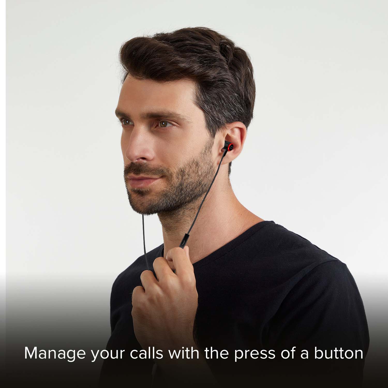 Kopfhörer mit Kabel, Stereo In-Ear Studio Mix 100, 3,5 mm Klinkenstecker mit Mikrofon und Taste zur Gesprächsannahme/ -beendigung