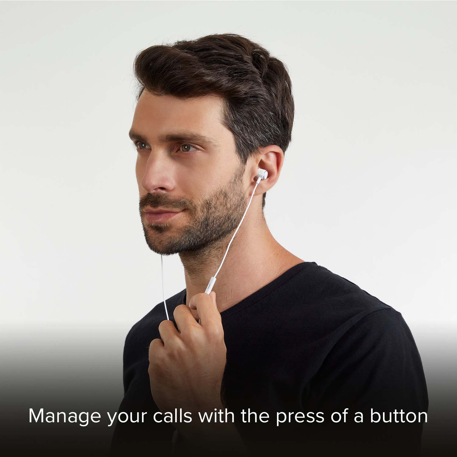 Kopfhörer mit Kabel, Stereo In-Ear Studio Mix 100, 3,5 mm Klinkenstecker mit Mikrofon und Taste zur Gesprächsannahme/ -beendigung