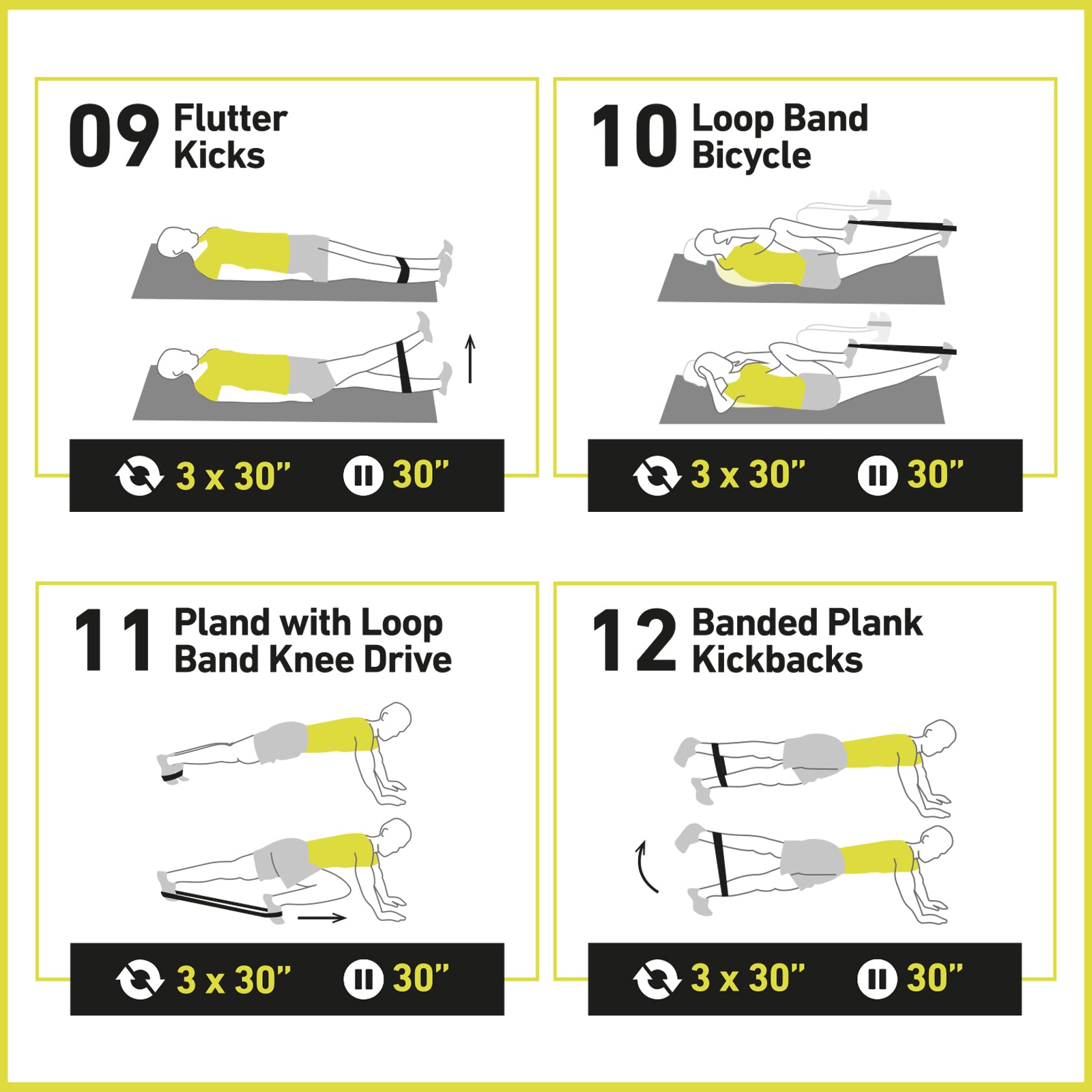 Kit mit drahtlosen TWS-Ohrhörern und elastischen Fitnessbändern