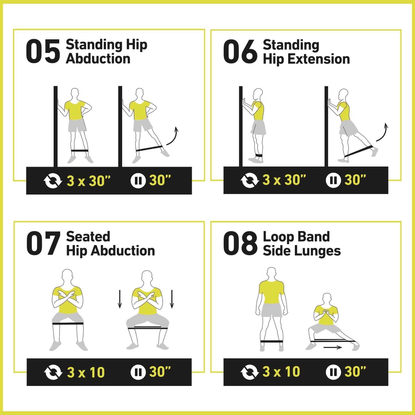Kit mit drahtlosen TWS-Ohrhörern und elastischen Fitnessbändern