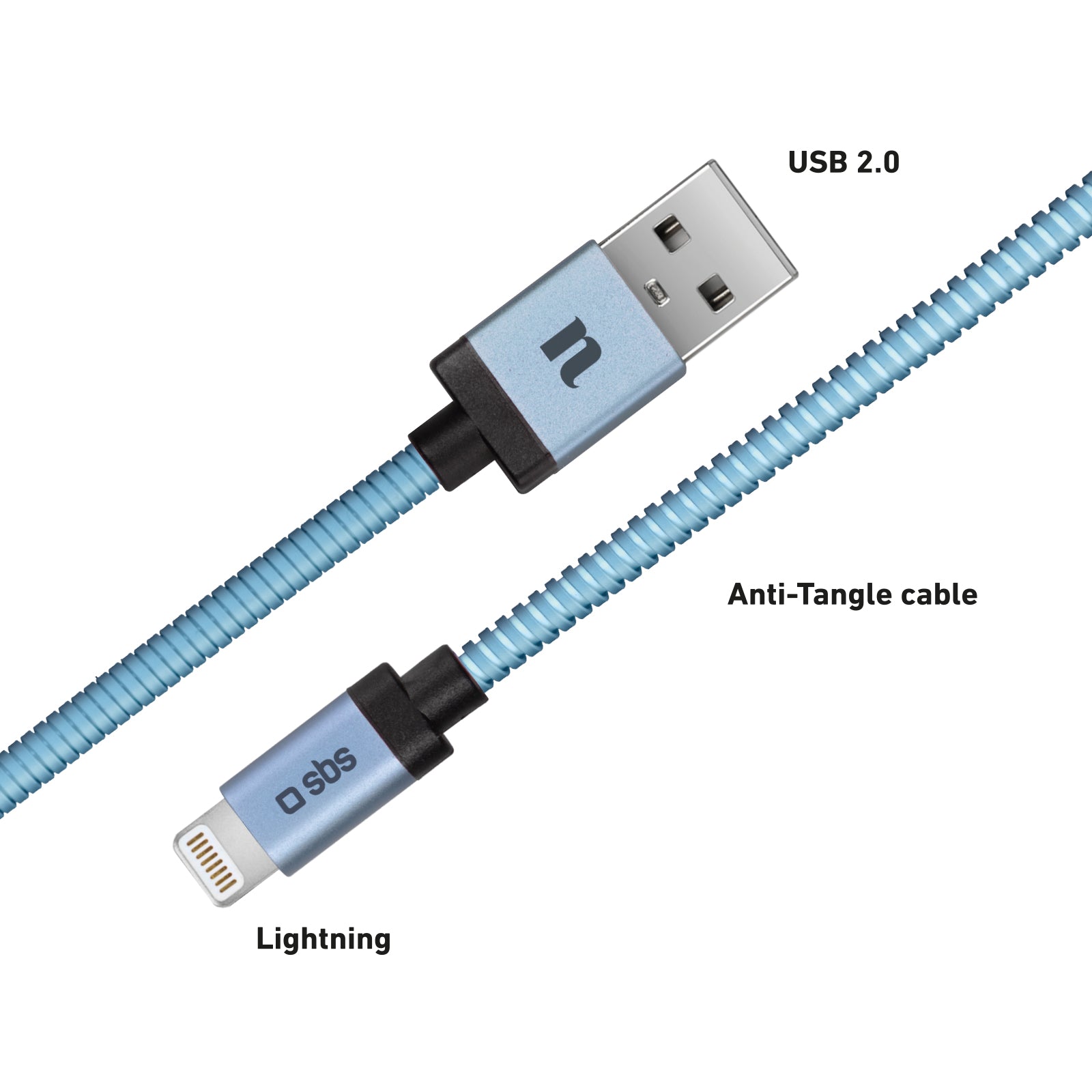 Cable de datos y recarga Lightning-USB 2.0 Capri