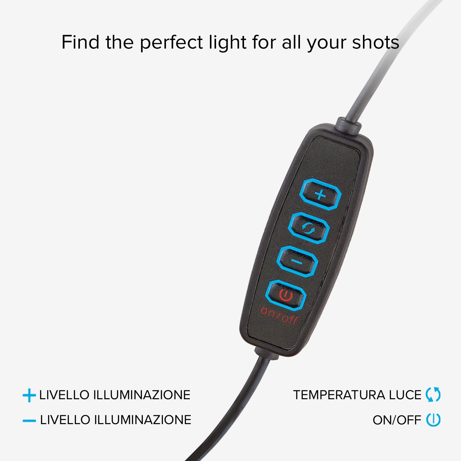 Anello LED con treppiede per video e foto