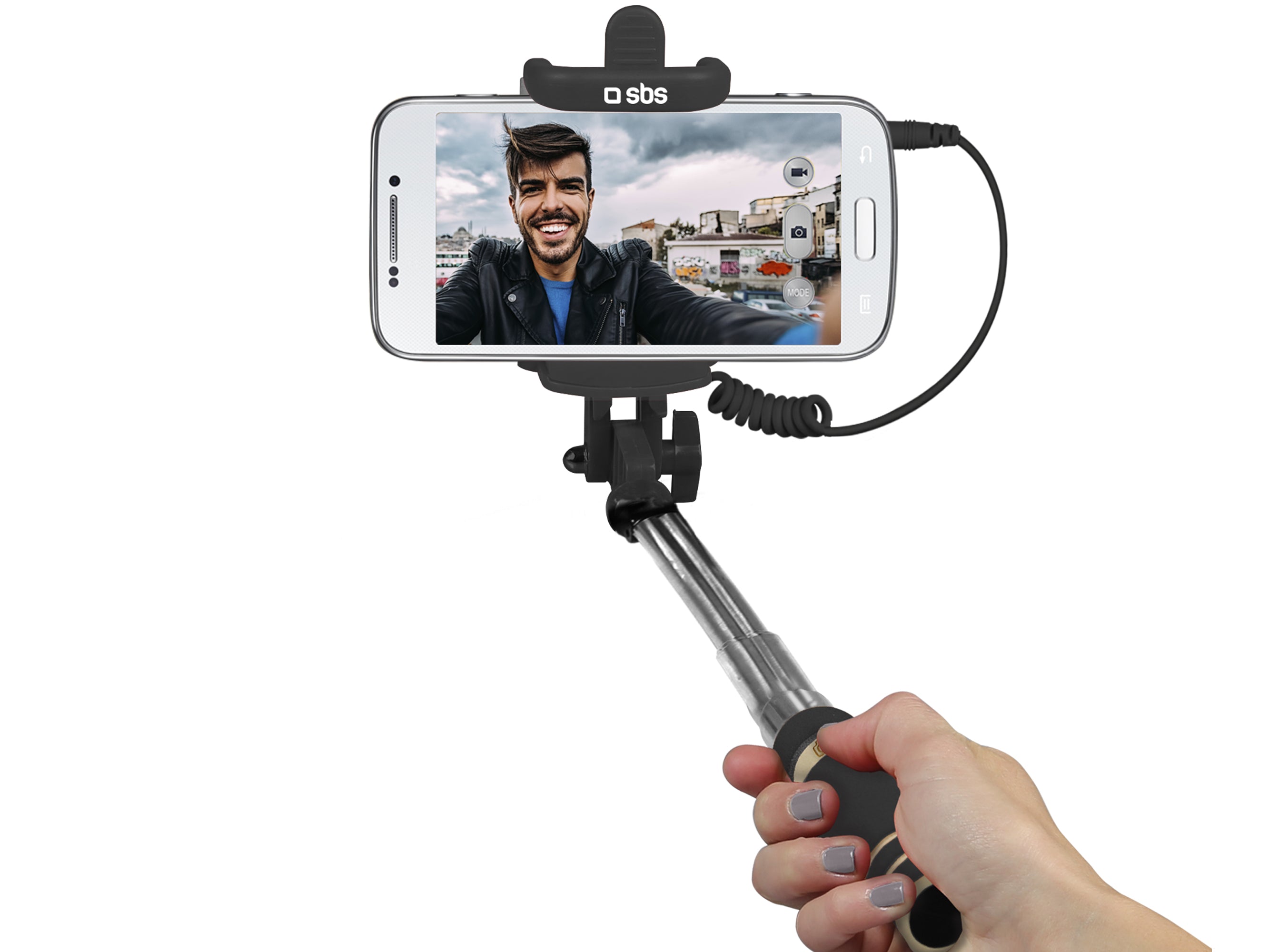 Mini-Selfie Stick mit Klinkenstecker 3,5 mm