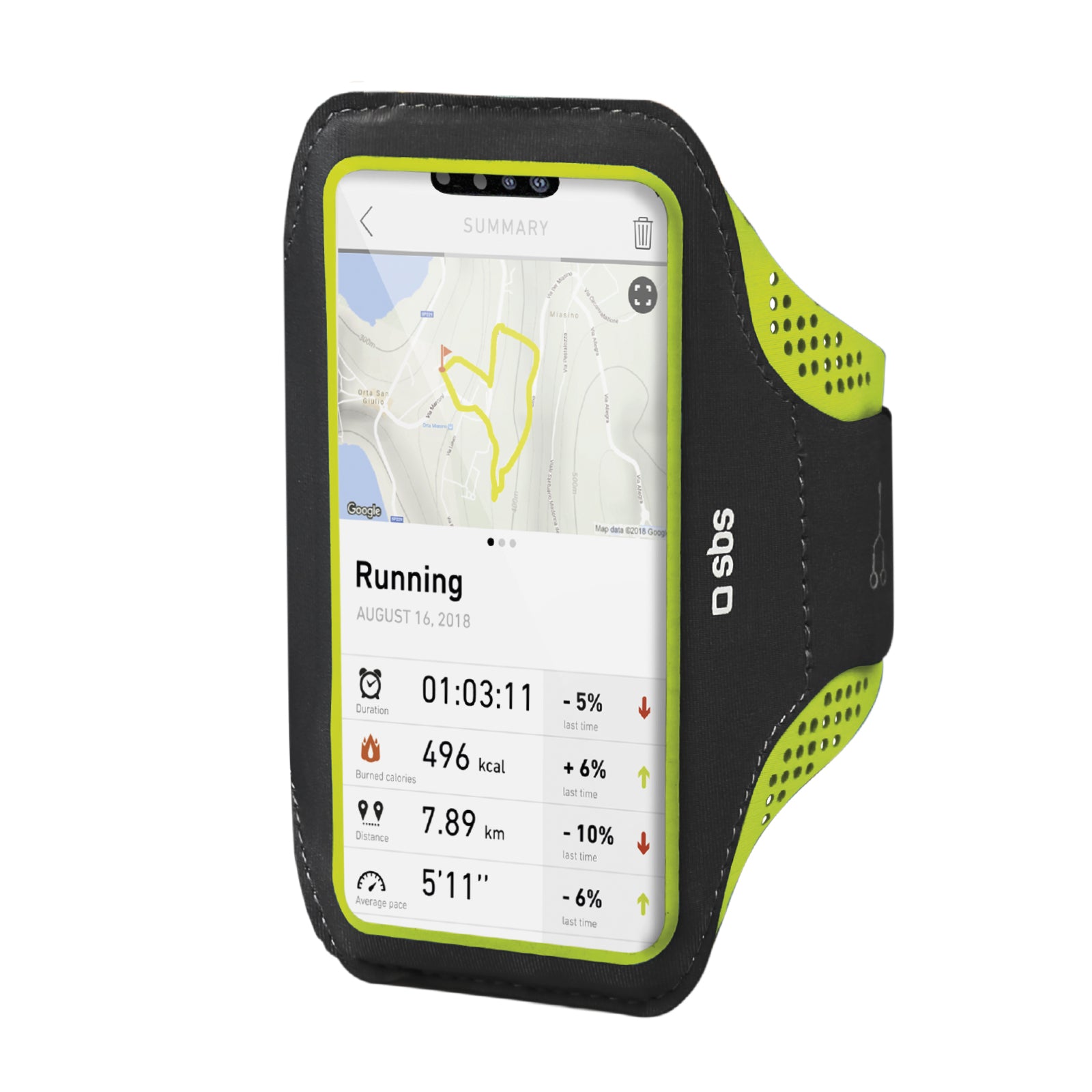 XXXL running armband for smartphones up to 6.7" with touch window