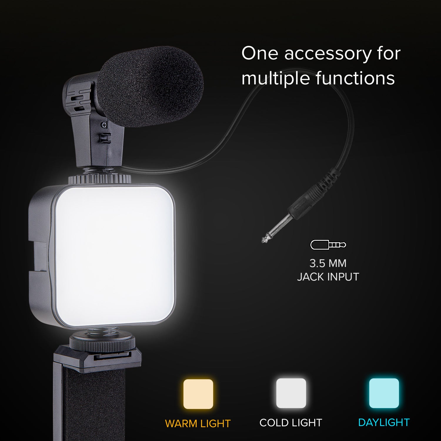 Kit Treppiede pocket con luce LED e microfono