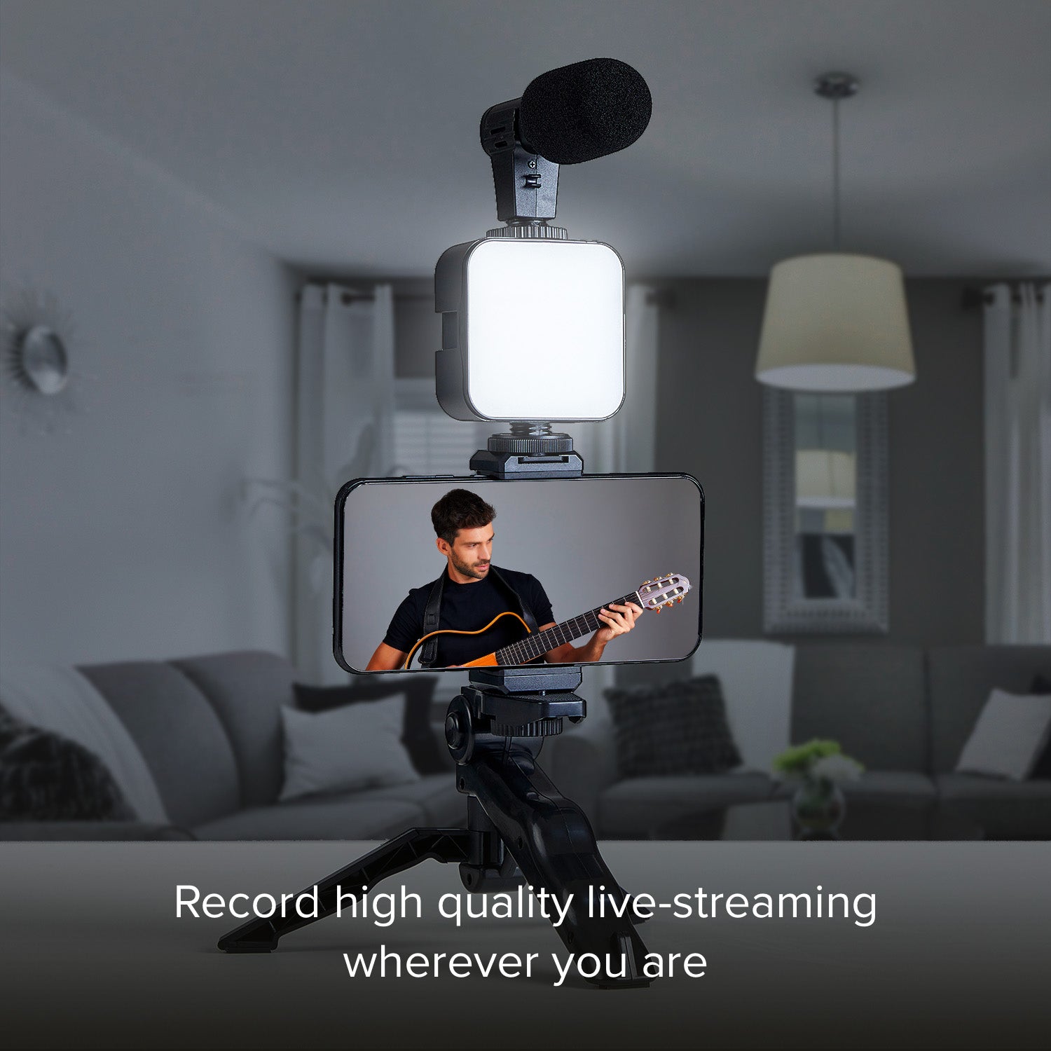 Kit Treppiede pocket con luce LED e microfono