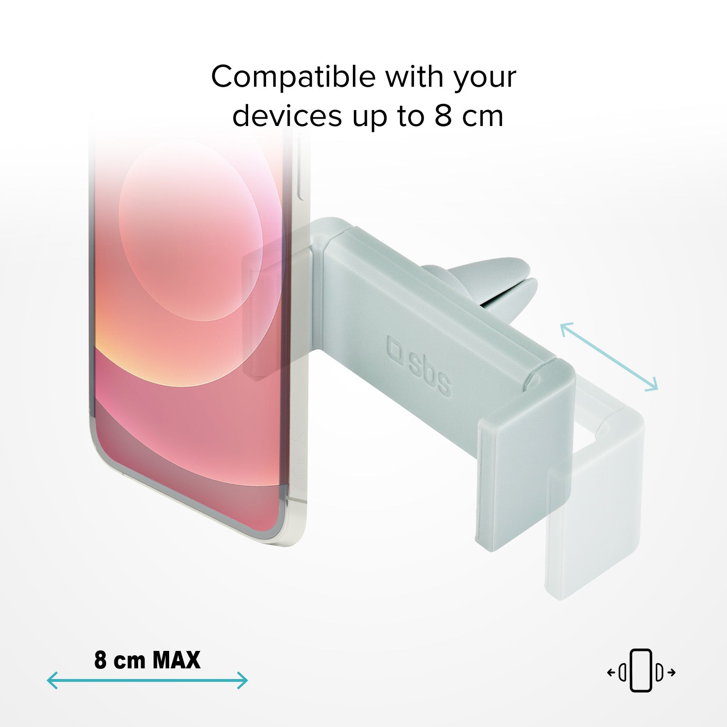 Autohalterung für Smartphones bis zu 80 mm