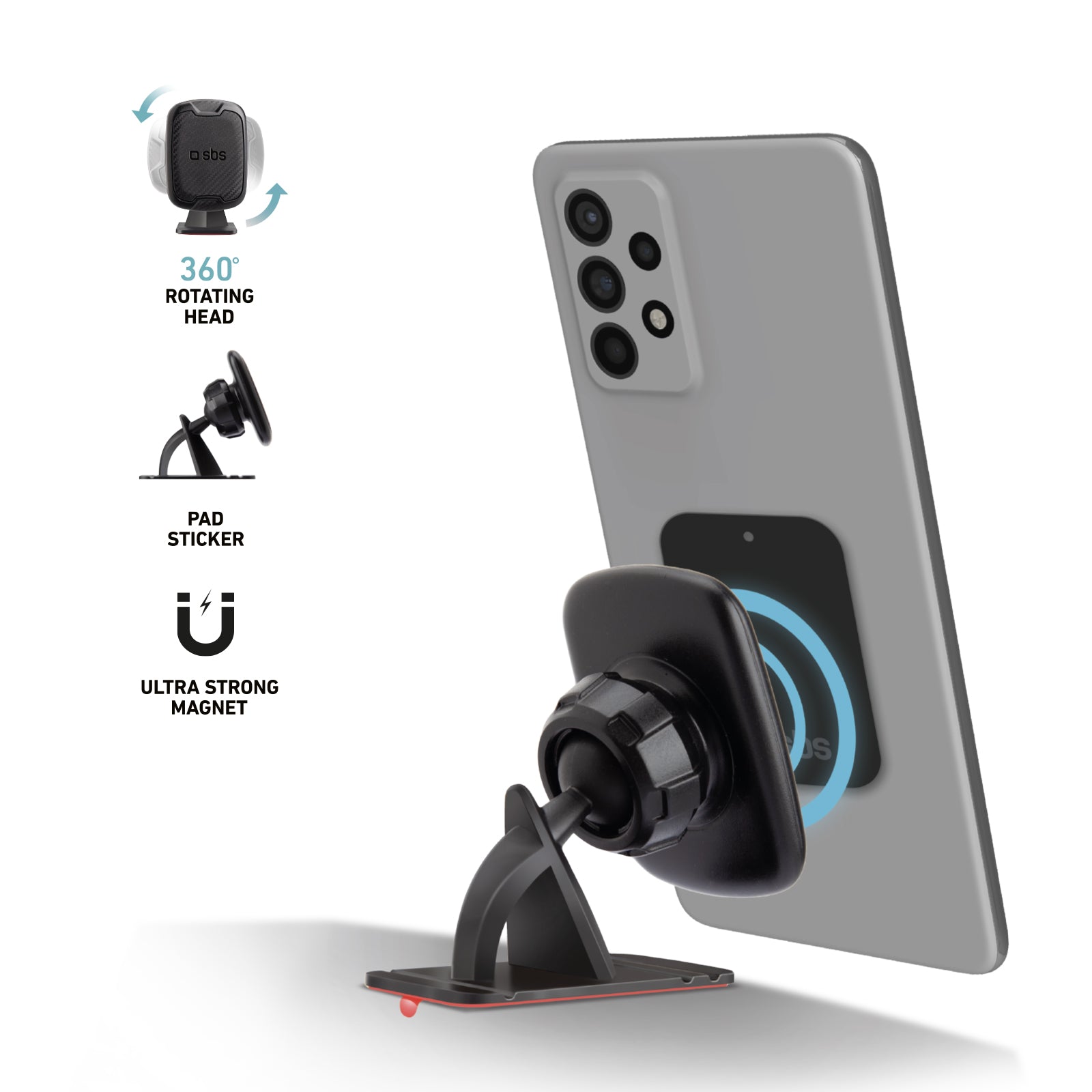 Colorado - Supporto auto magnetico per telefono con base adesiva