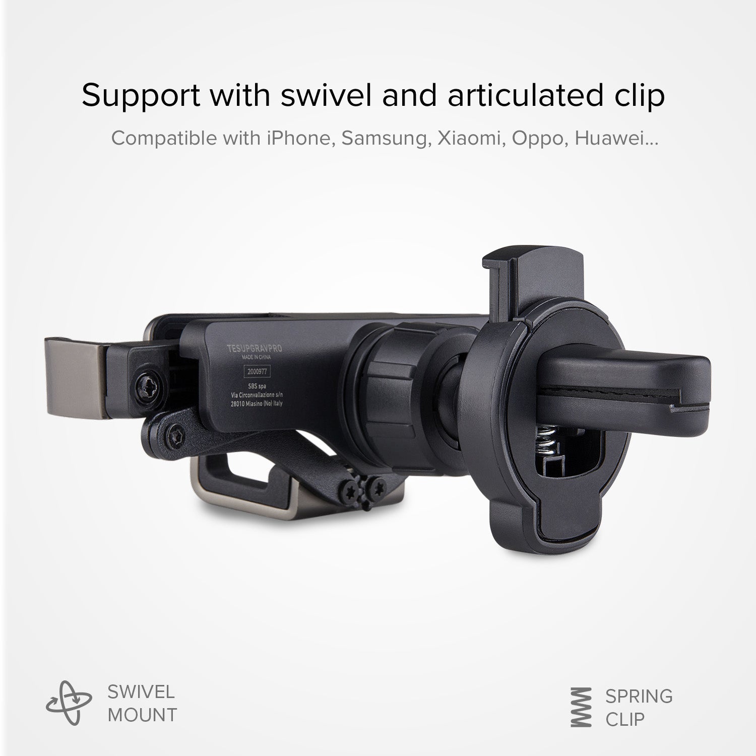 Autohalterung für Smartphone mit automatischem Einrasten