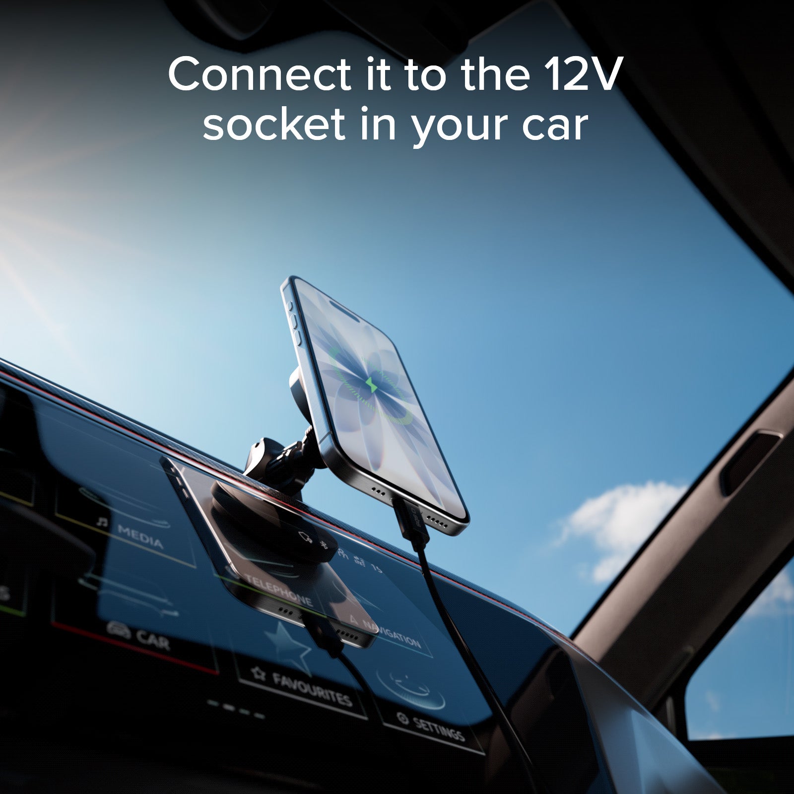 Magnetische Halterung für die Lüftungsöffnung, kompatibel mit der MagSafe-Aufladung