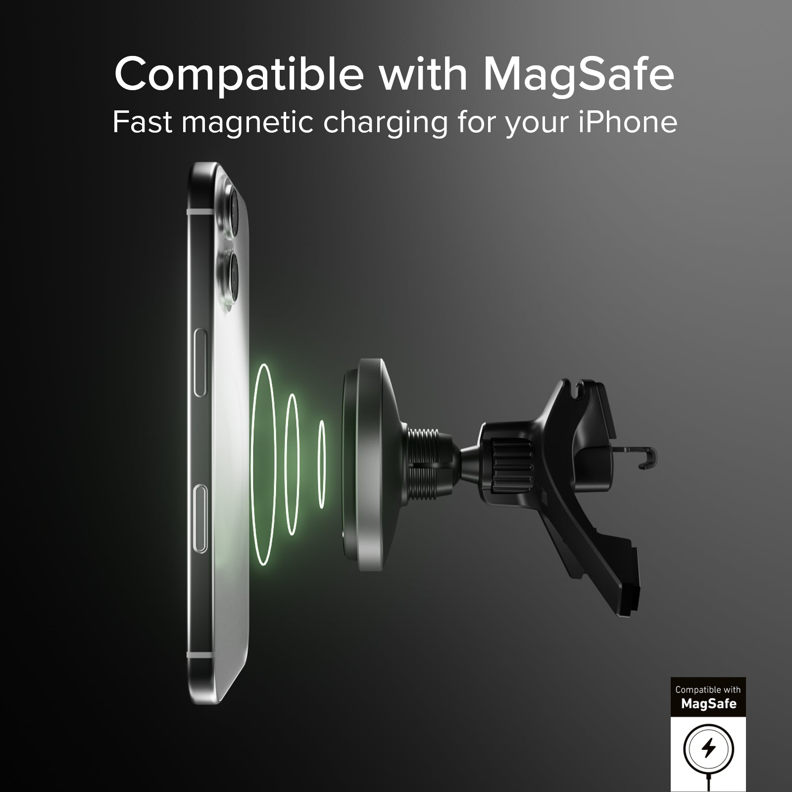 Magnetische Halterung für die Lüftungsöffnung, kompatibel mit der MagSafe-Aufladung