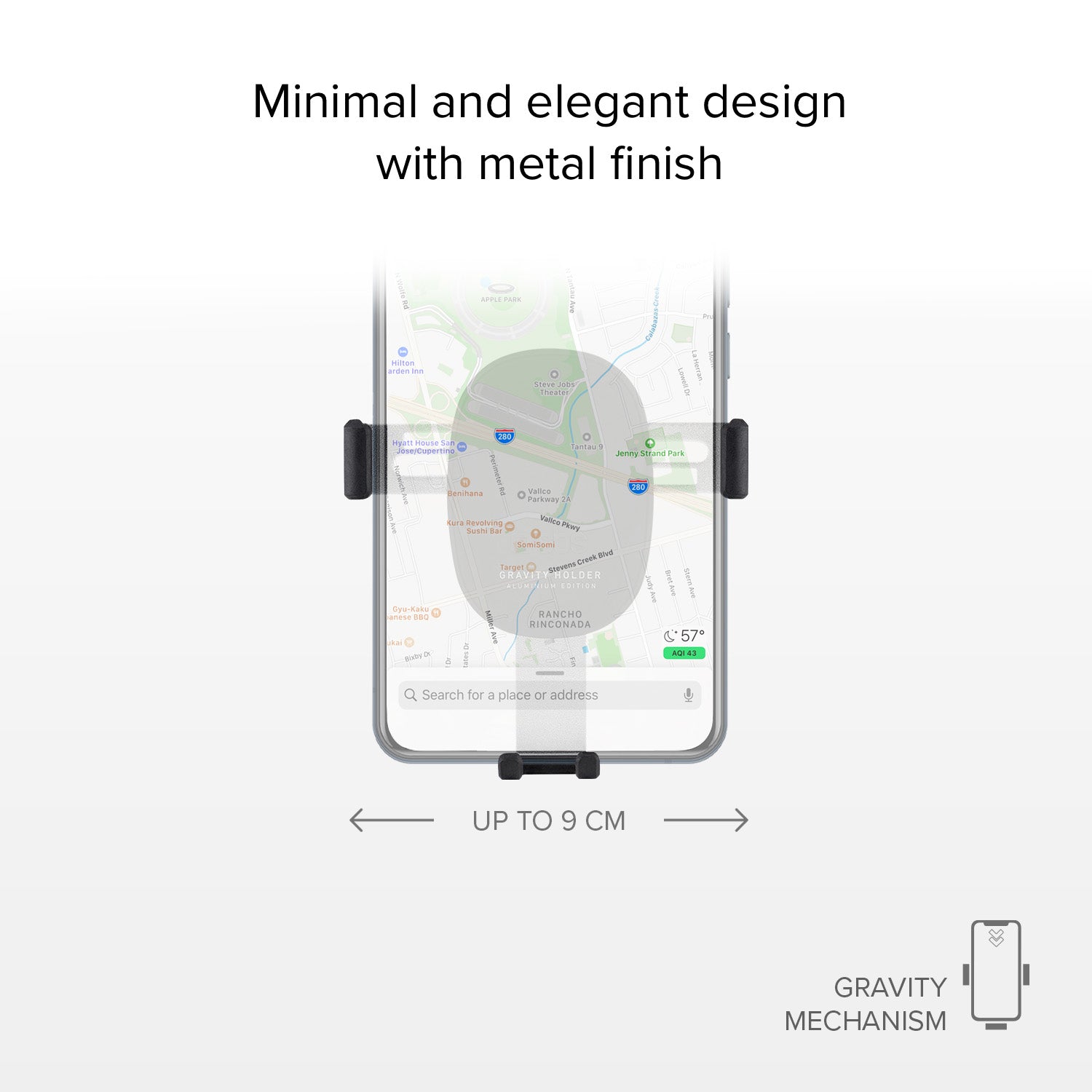 Fahrzeughalterung Gravity mit Clip für Belüftungsdüse