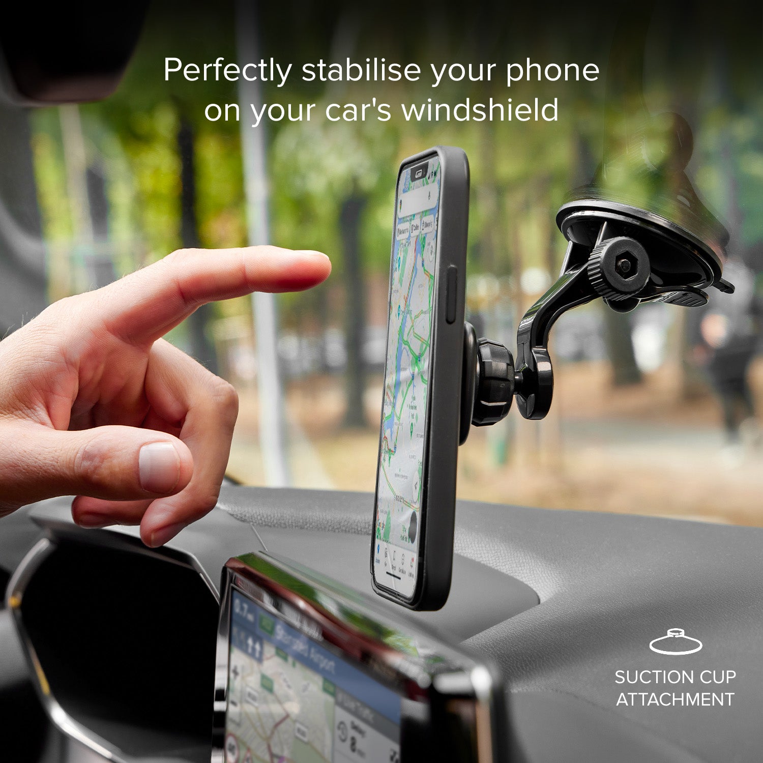 Arizona - Supporto auto magnetico per telefono con fissaggio a ventosa