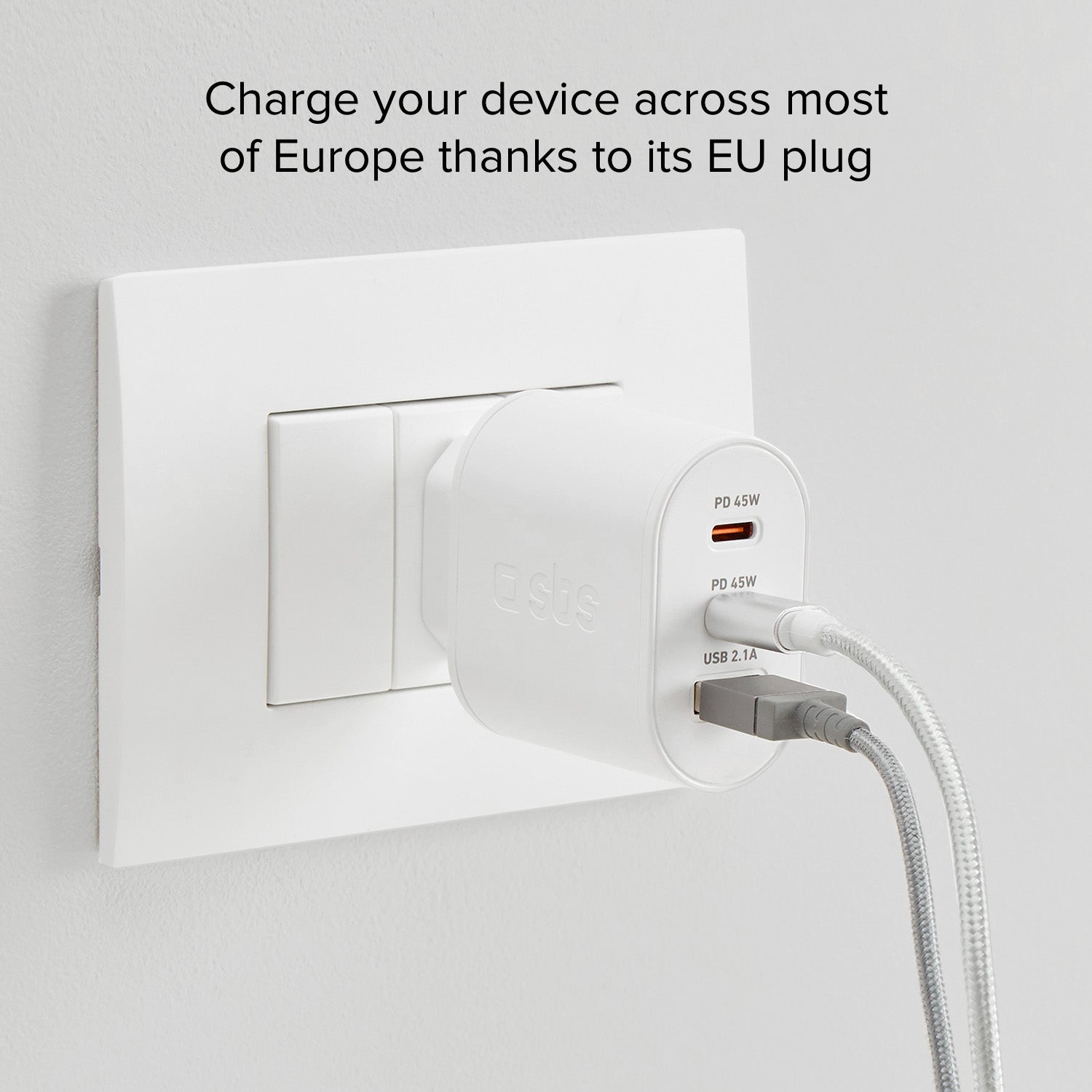 55-Watt-Ultra-Schnellladegerät mit Power Delivery für Akkus