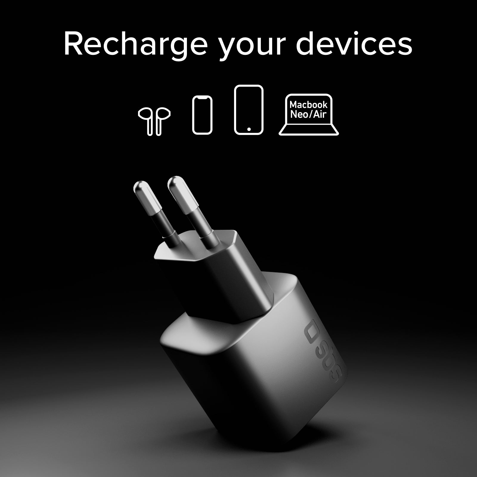 Chargeur mural USB-C 30 W compact avec Power Delivery 3.0 et PPS