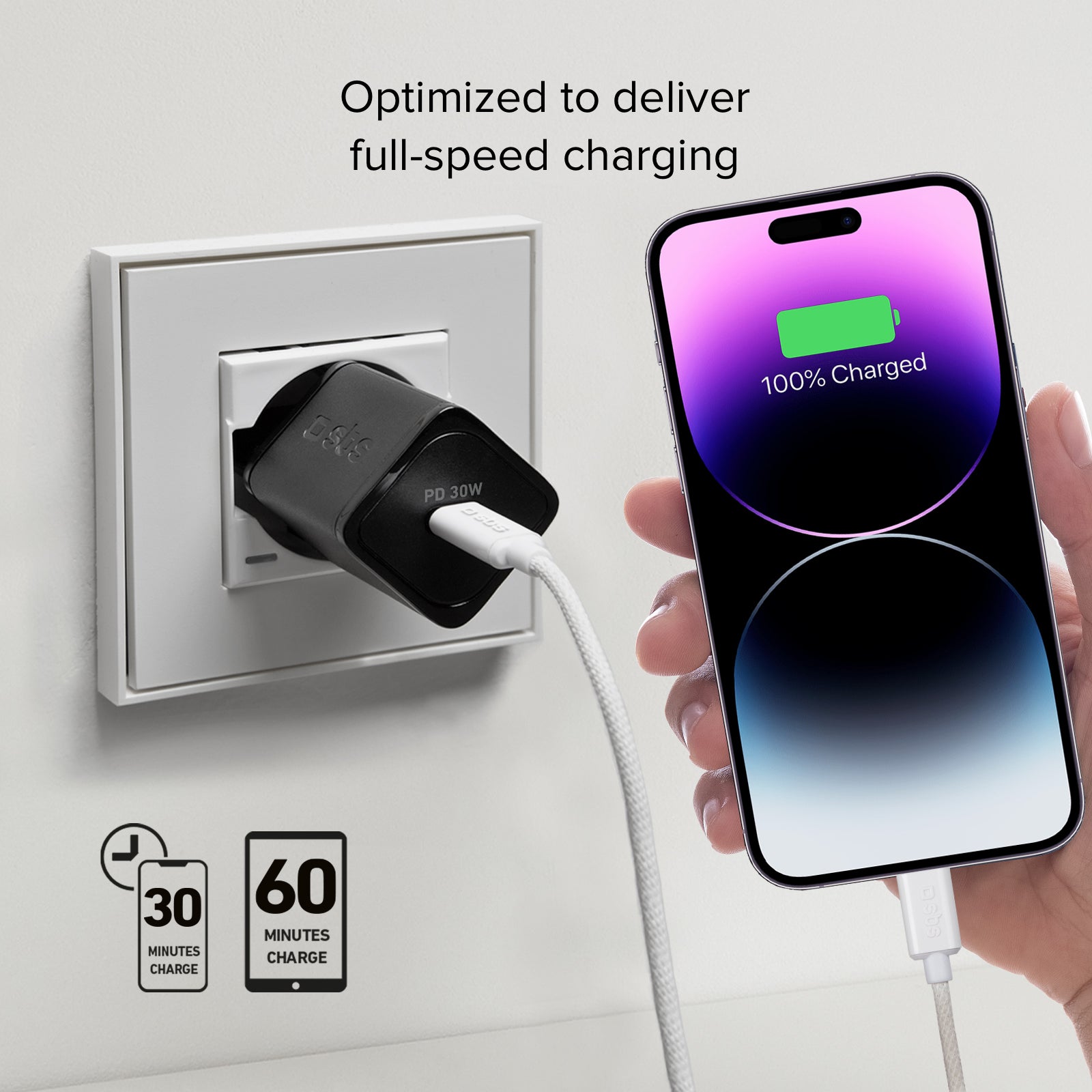 30W Battery GaN Charger - Ultra-fast charge