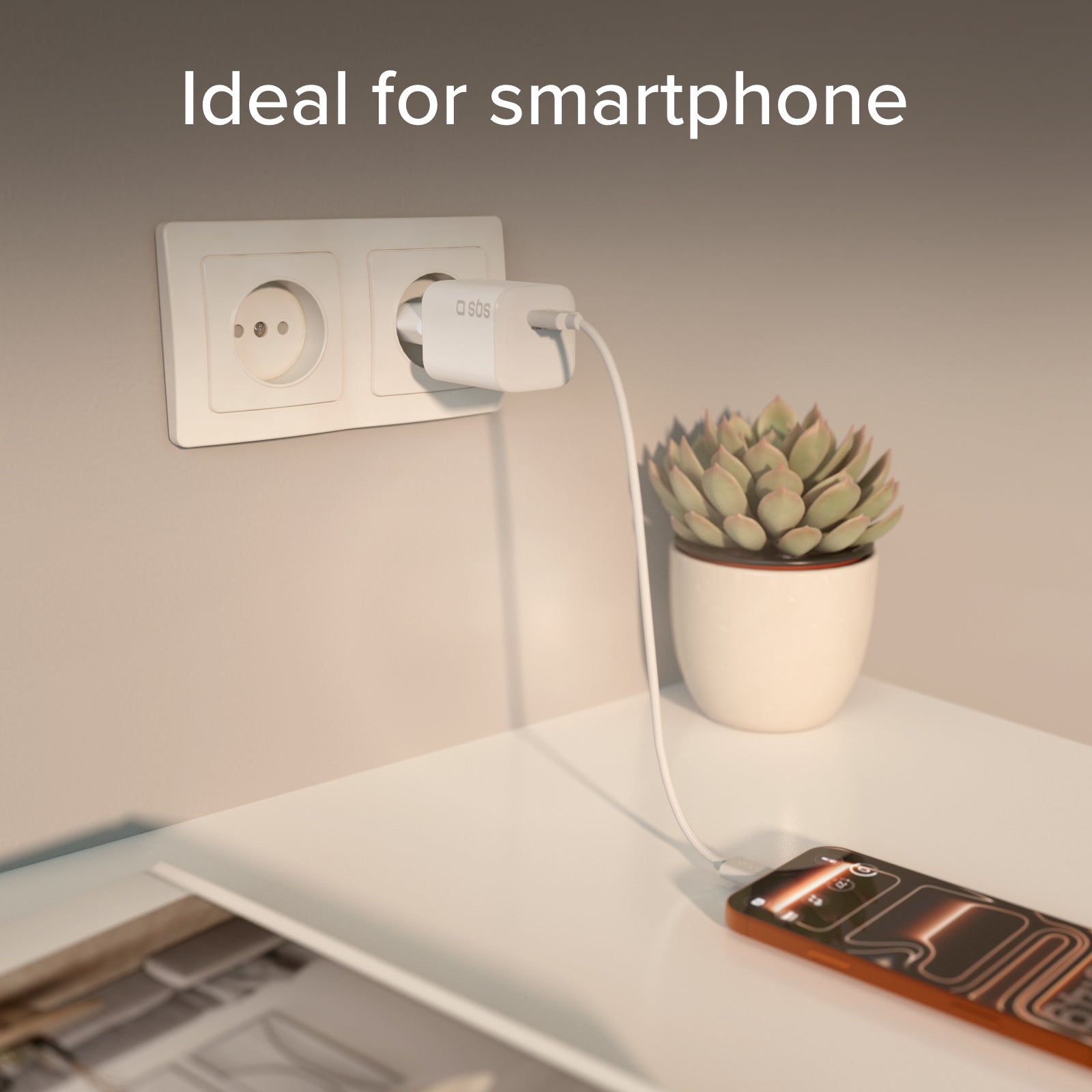 Chargeur mural USB-C ultra-compact 45 W avec Power Delivery 3.0 et PPS