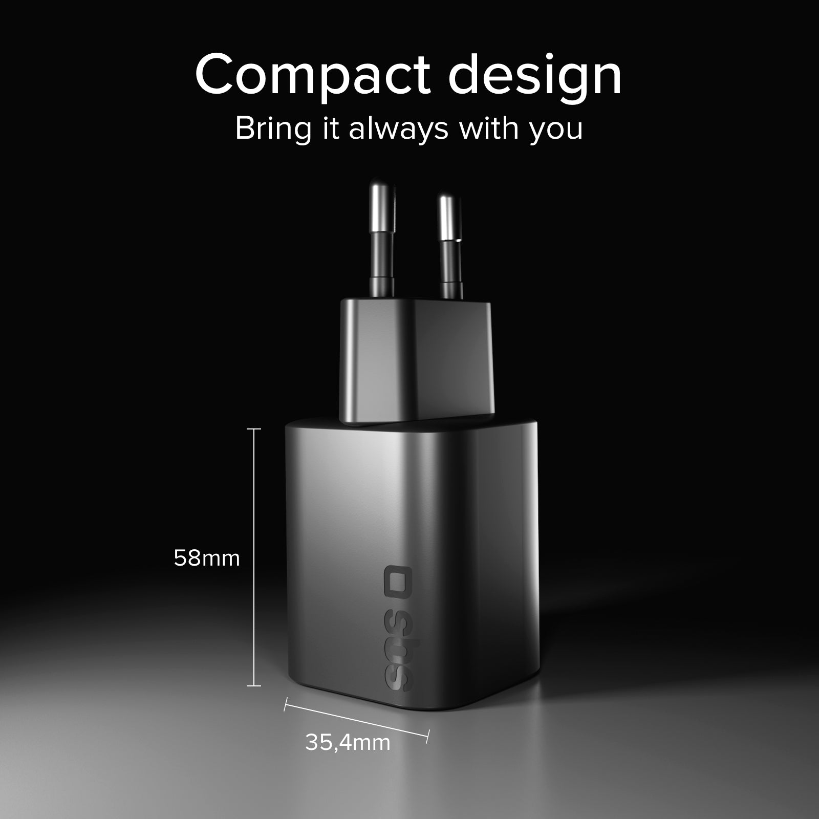 Chargeur mural USB‑C 65W GaN Power Delivery 3.0
