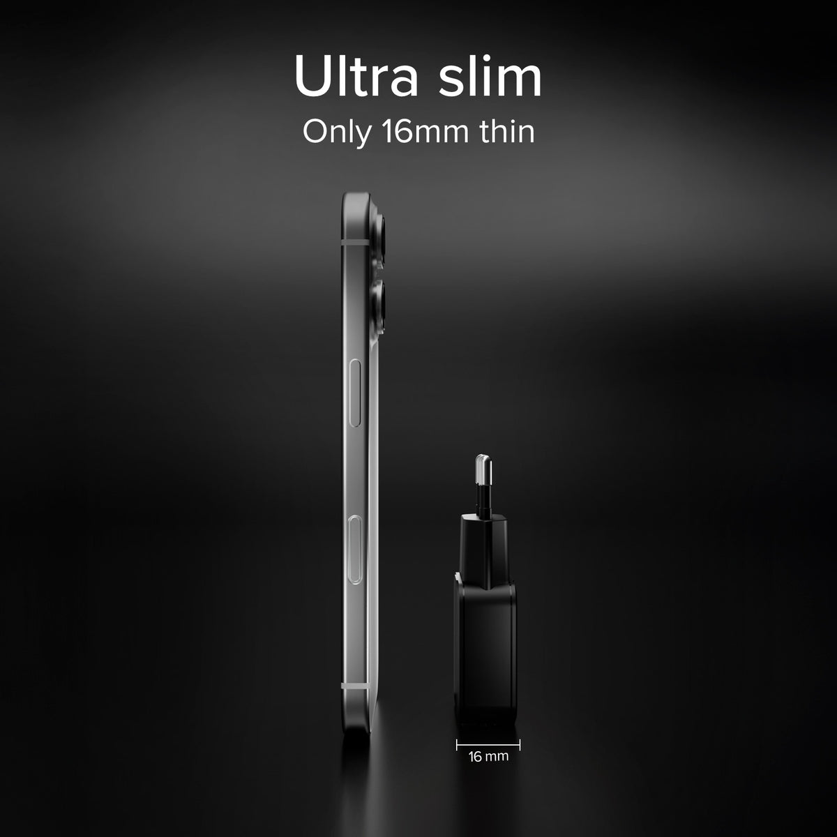 Chargeur mural slim 30W USB-C Power Delivery et USB-A Fast Charge