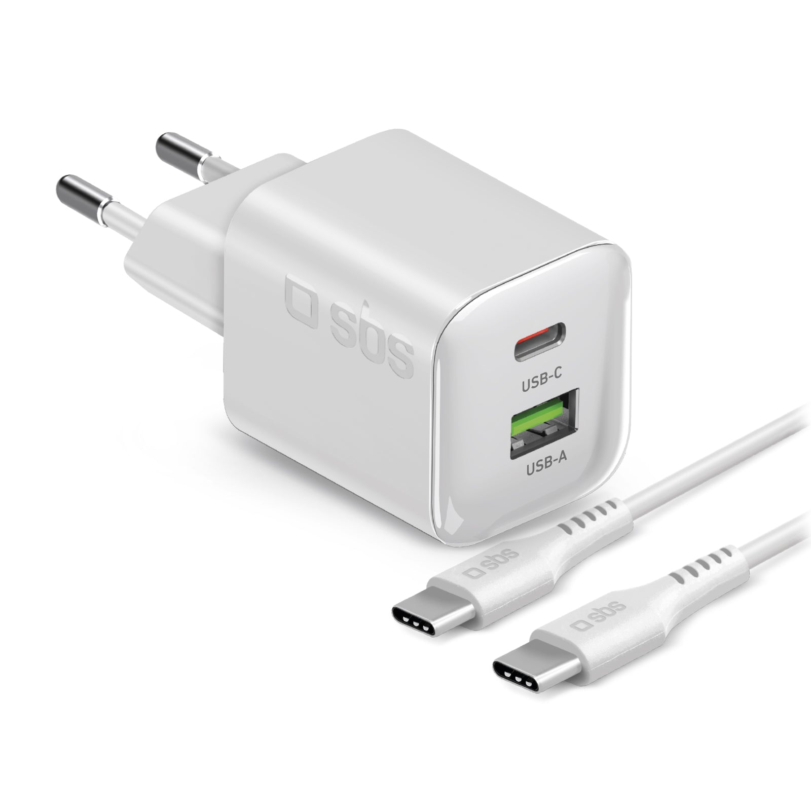 Kit de charge avec chargeur mural 20W GaN Power Delivery et câble USB-C 1,5 m