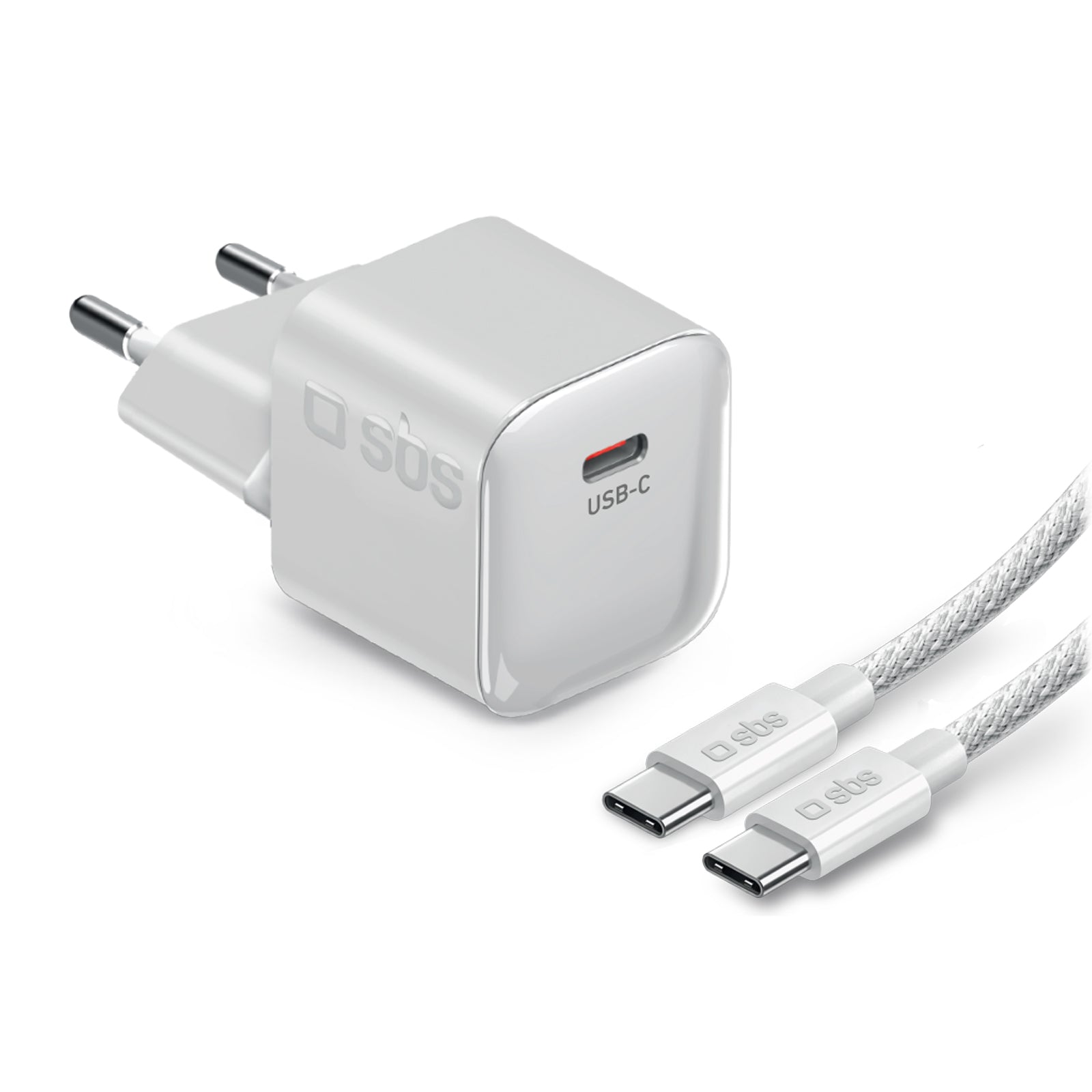 Kit chargeur USB-C PD 30W avec câble USB-C de 1,5 m à revêtement en tissu tressé