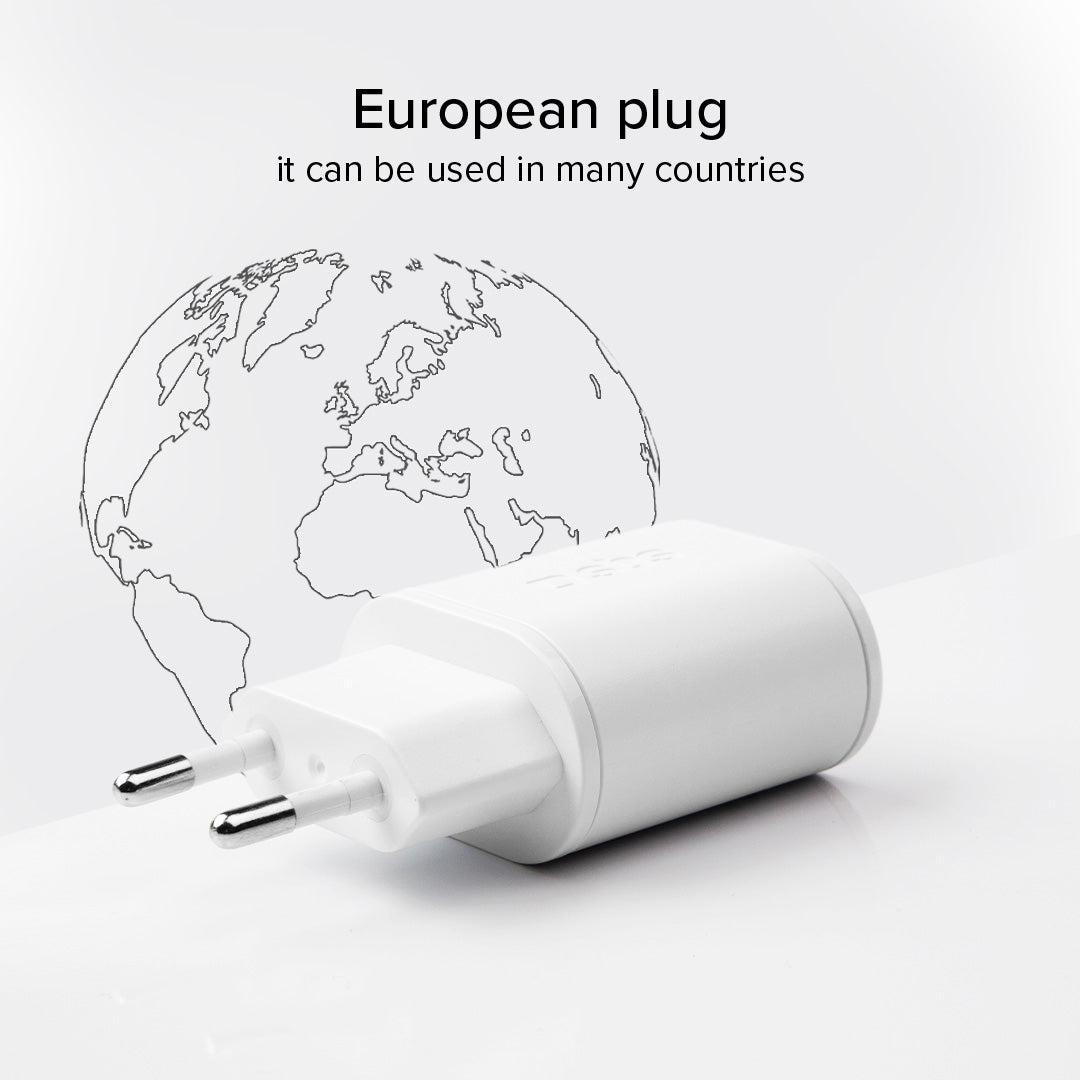 Caricabatterie caricatore 20 Watt - Ricarica ultra rapida e due porte USB