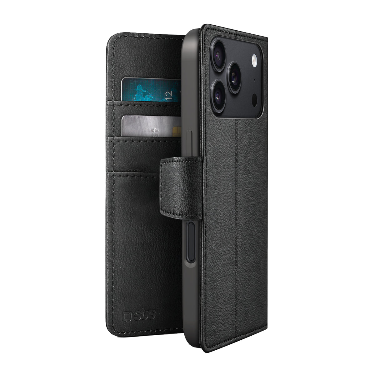 Funda tipo libro Classic para iPhone 18 Pro Max/17 Pro Max con ranuras para tarjetas, cierre magnético y función soporte