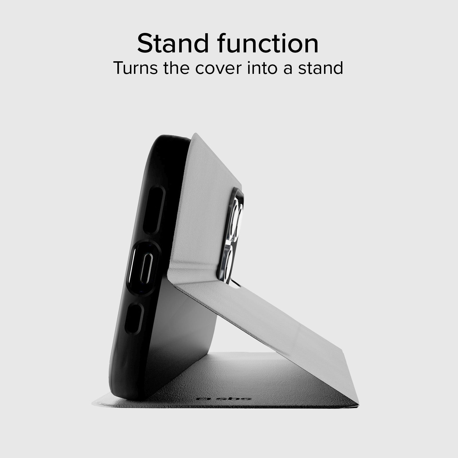 Klapphülle mit Ständer und Soft-Touch-Oberfläche für das iPhone 16 Pro