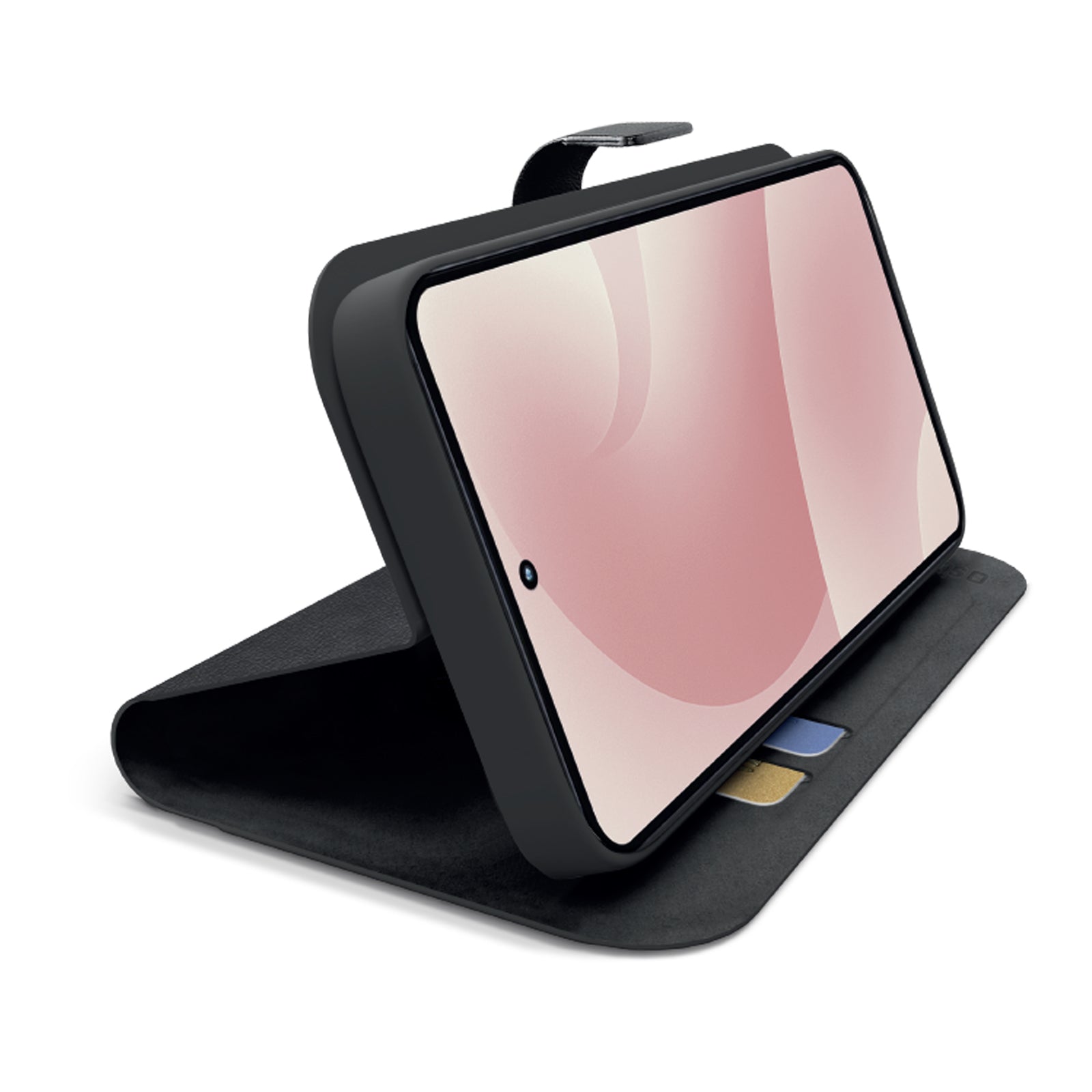 Étui portefeuille avec support et surface douce au toucher pour Samsung S26