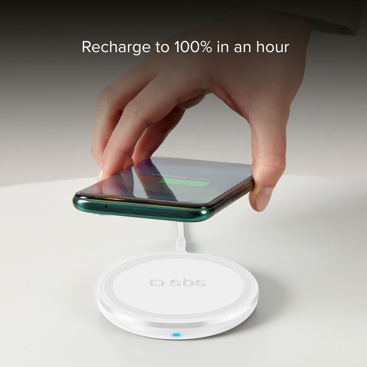 Caricatore Qi Wireless con base di ricarica rapida 10 Watt