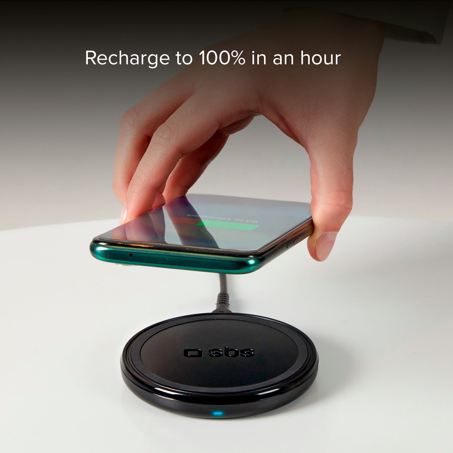 Caricatore Qi Wireless con base di ricarica rapida 10 Watt