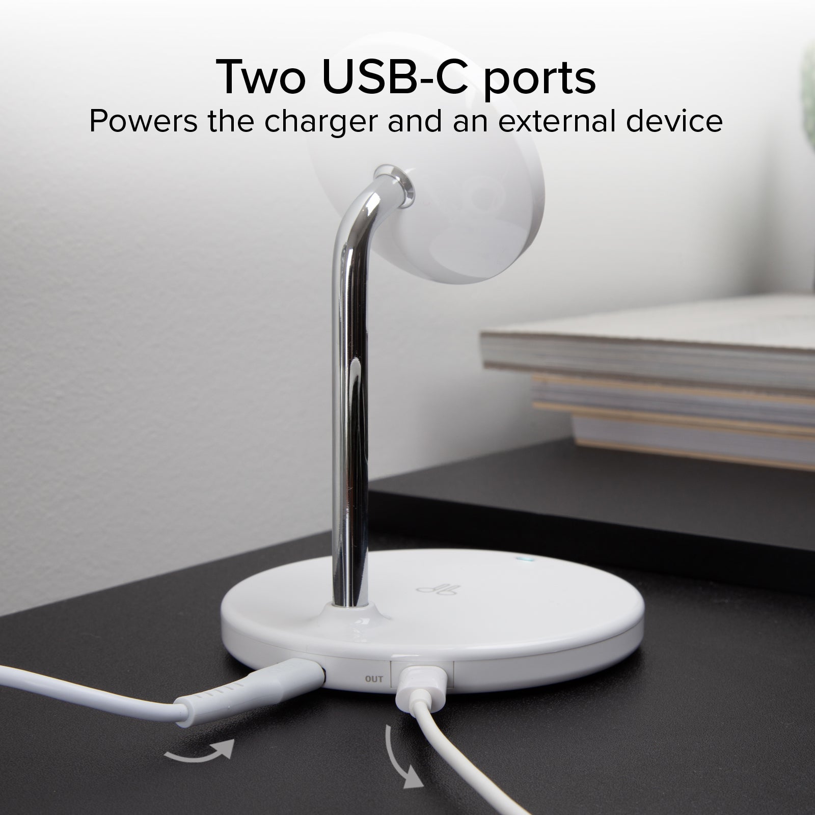 2 in 1 Vertical Wireless Charging Station for iPhone, Android Phones, AirPods, TWS Earphones