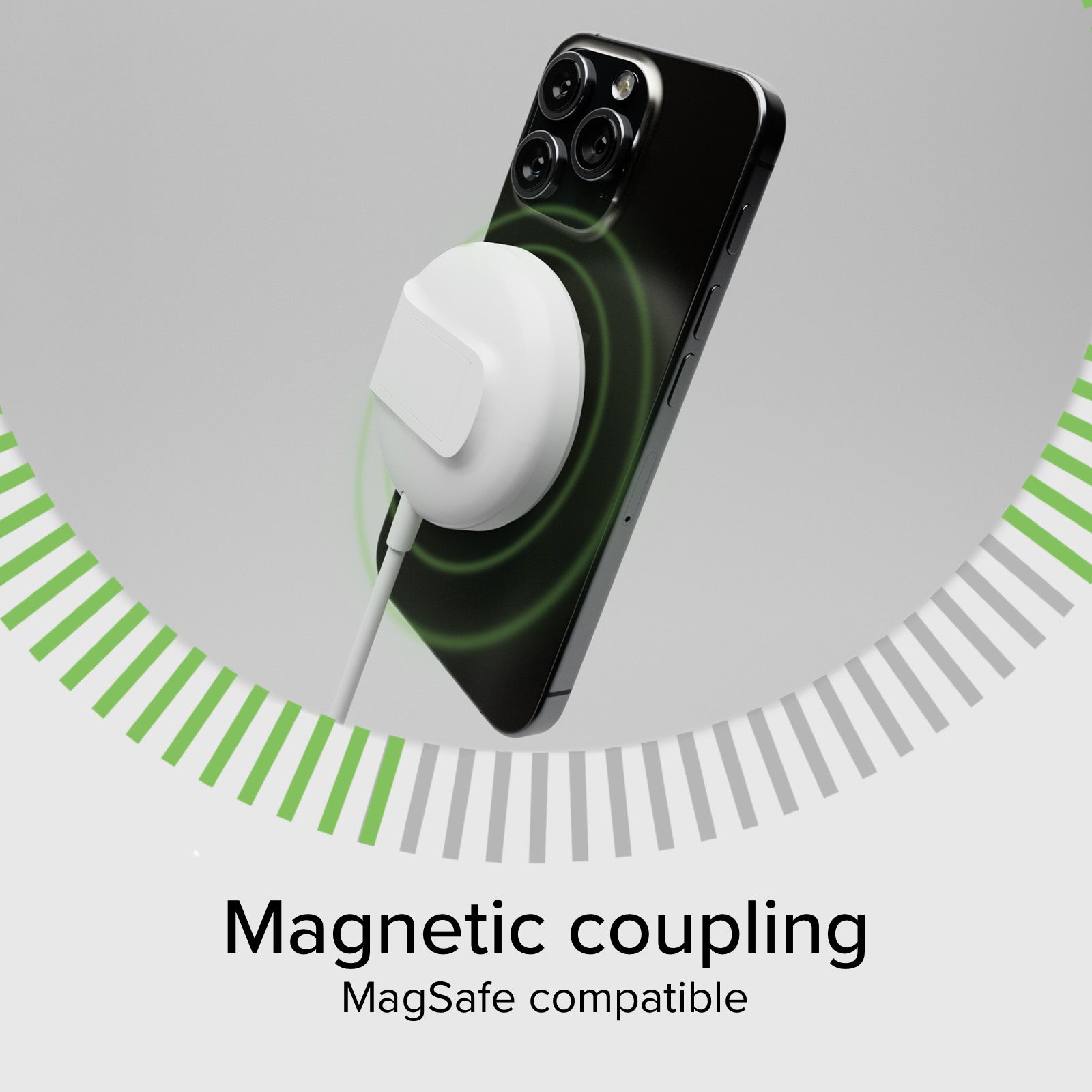 Basetta di ricarica wireless Qi2 compatibile MagSafe 15W con funzione stand