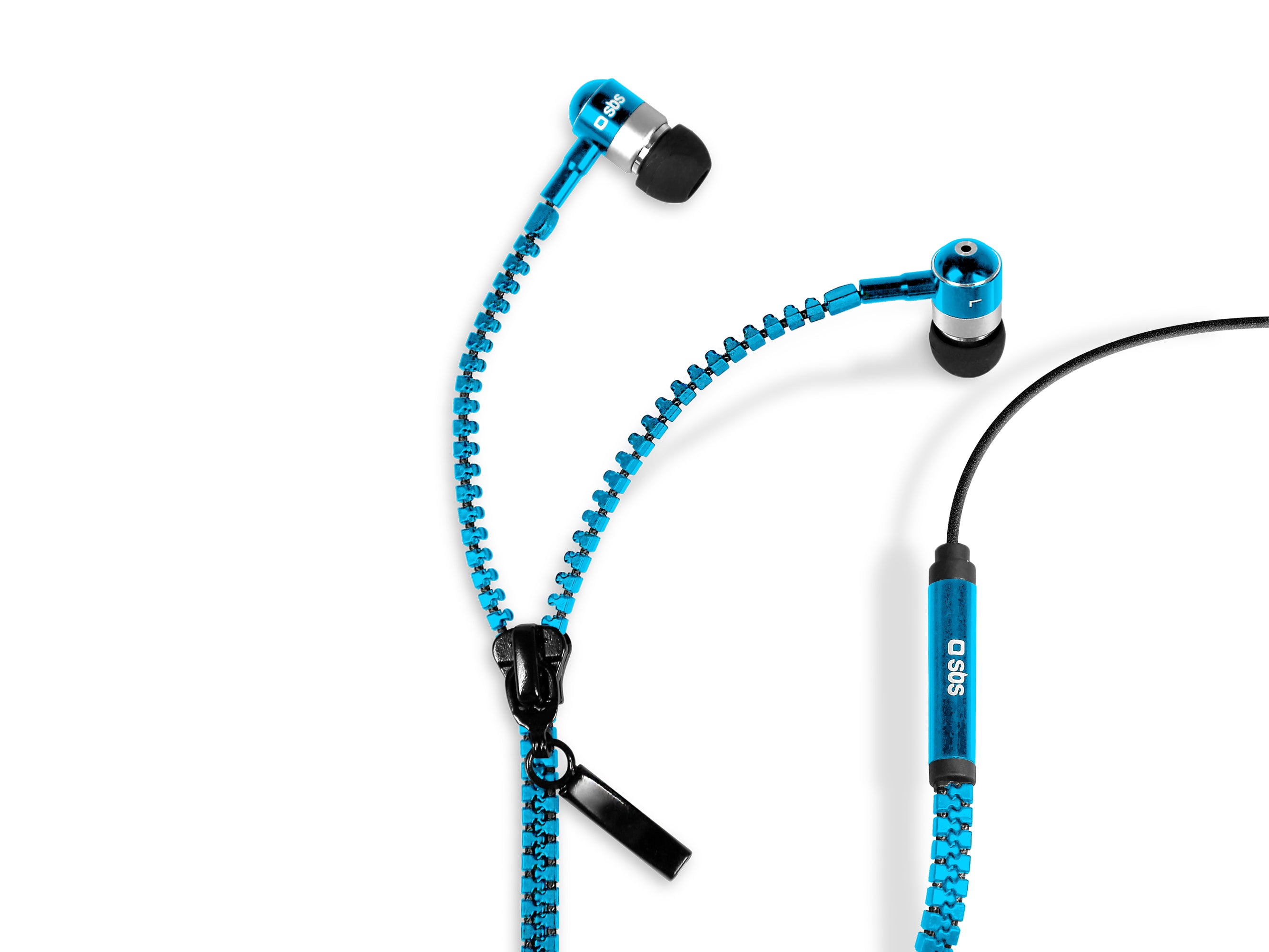 Ecouteurs filaires stéréo Zip, jack 3,5 mm avec microphone et bouton de réponse