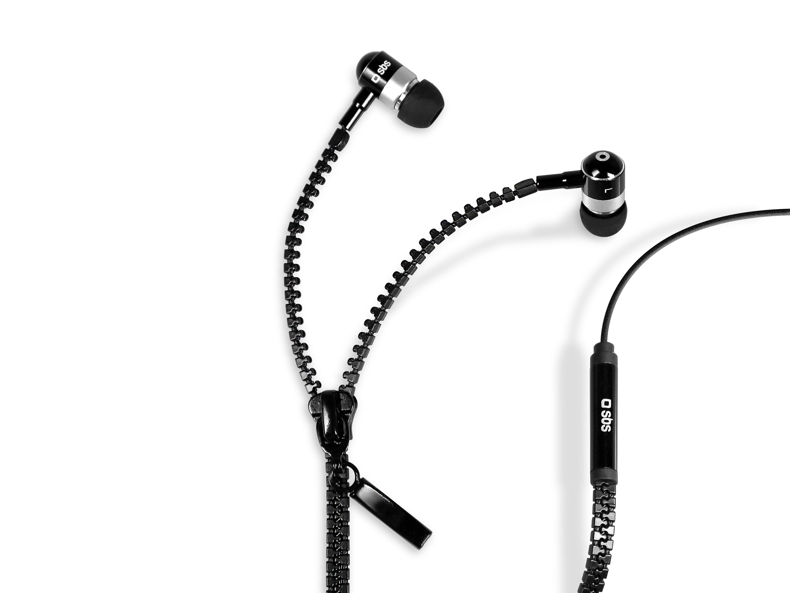 Ecouteurs filaires stéréo Zip, jack 3,5 mm avec microphone et bouton de réponse