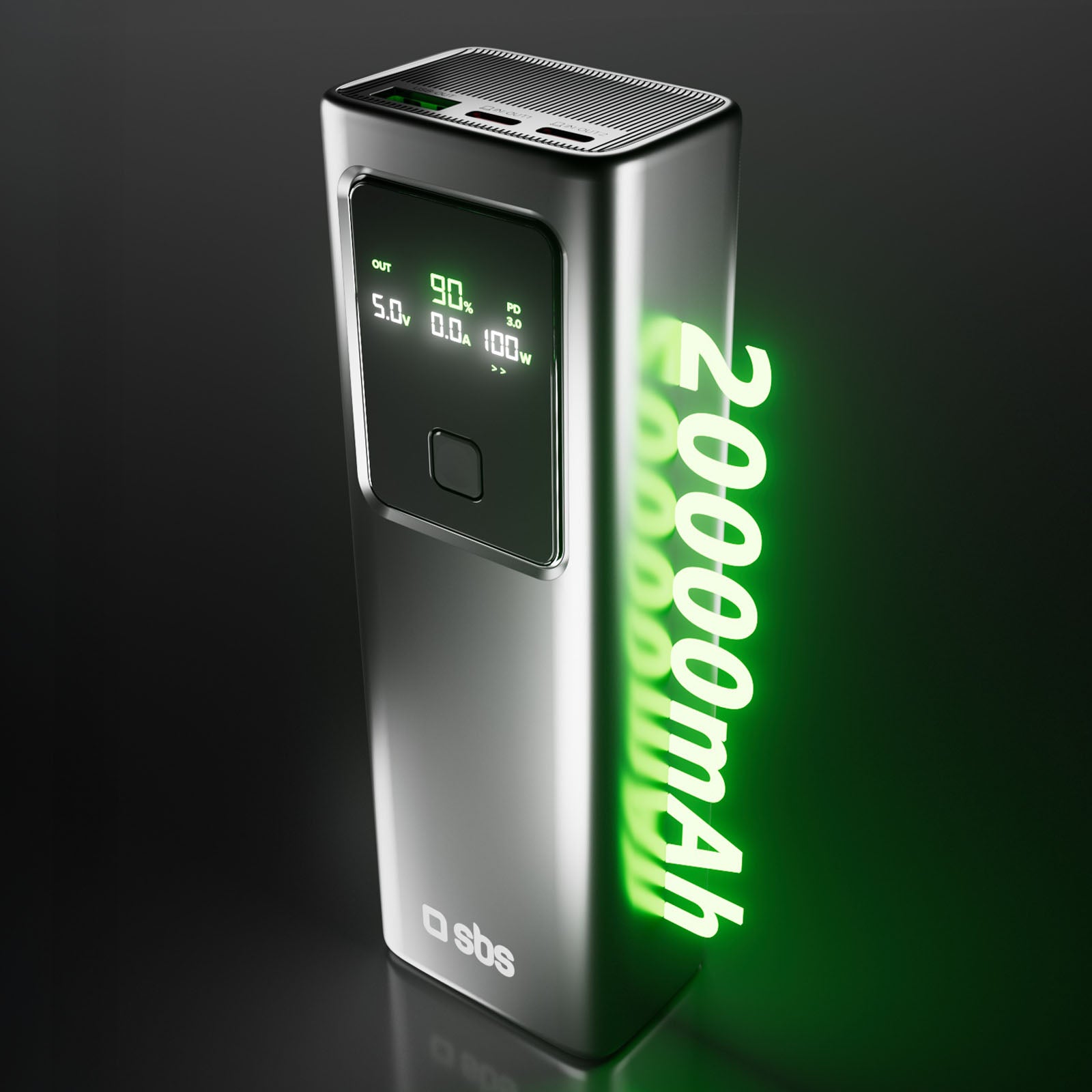 LCD Power Bank 20.000 mAh con PD 100W