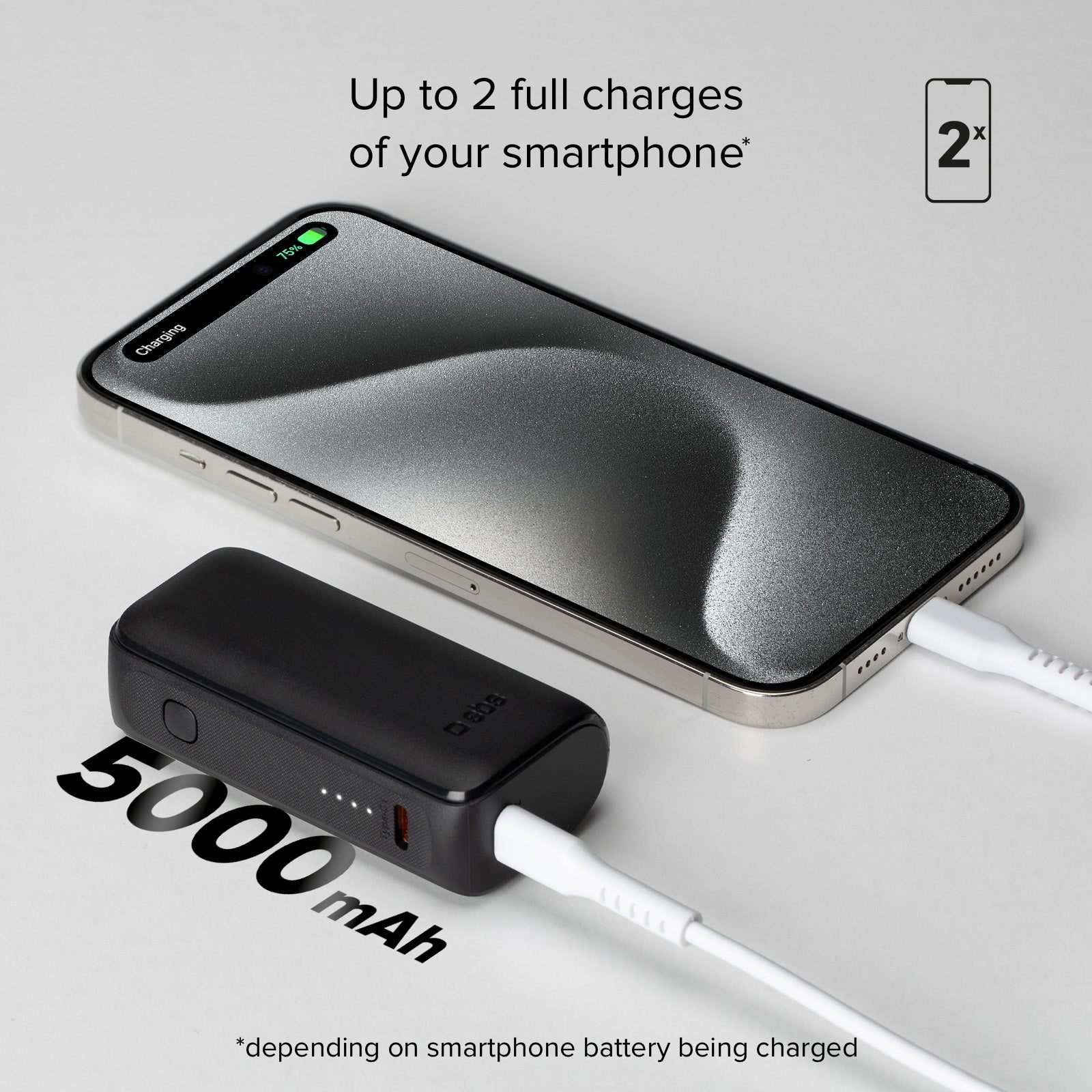 Power bank ultra compatto da 5000 mAh