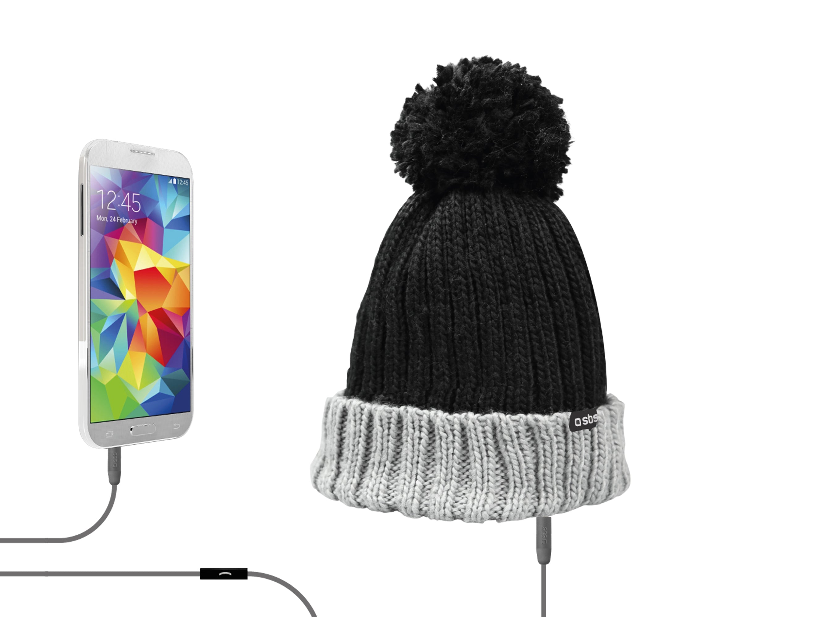 Bonnet d'hiver avec écouteurs et micro intégrés