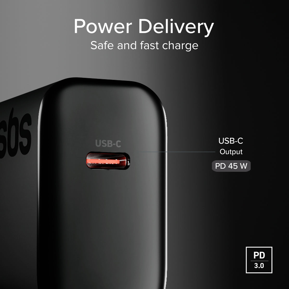Lade-Kit ideal für Laptops mit 45W Power Delivery Ladegerät und 2 m USB-C-Kabel